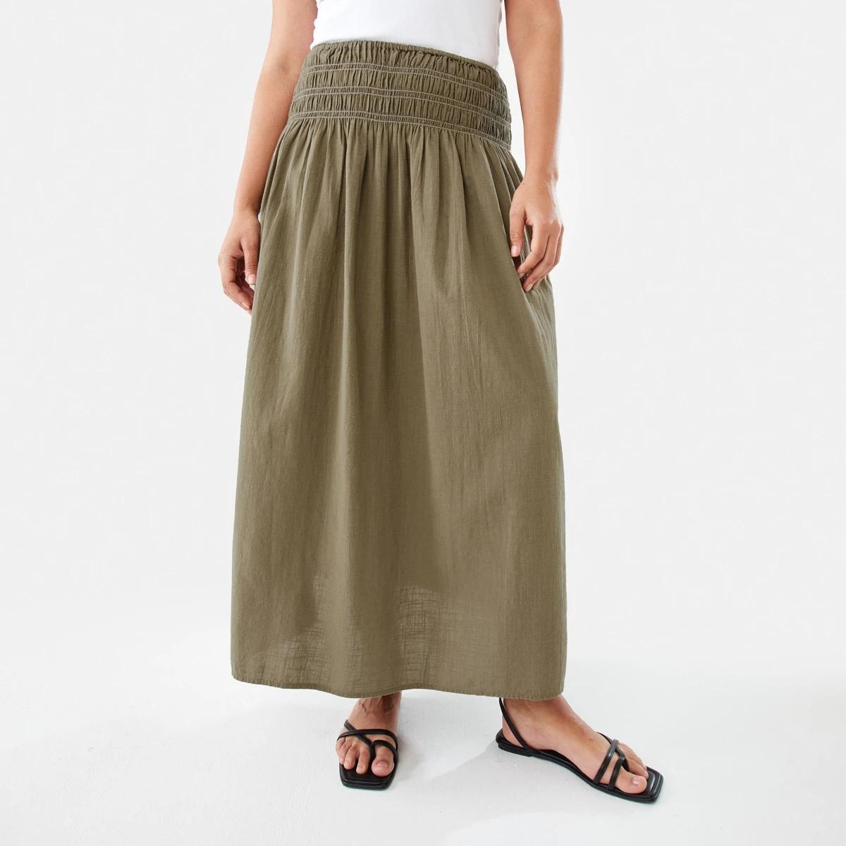 1 Rouched Maxi Skirt Pave Grey, 1 of 8