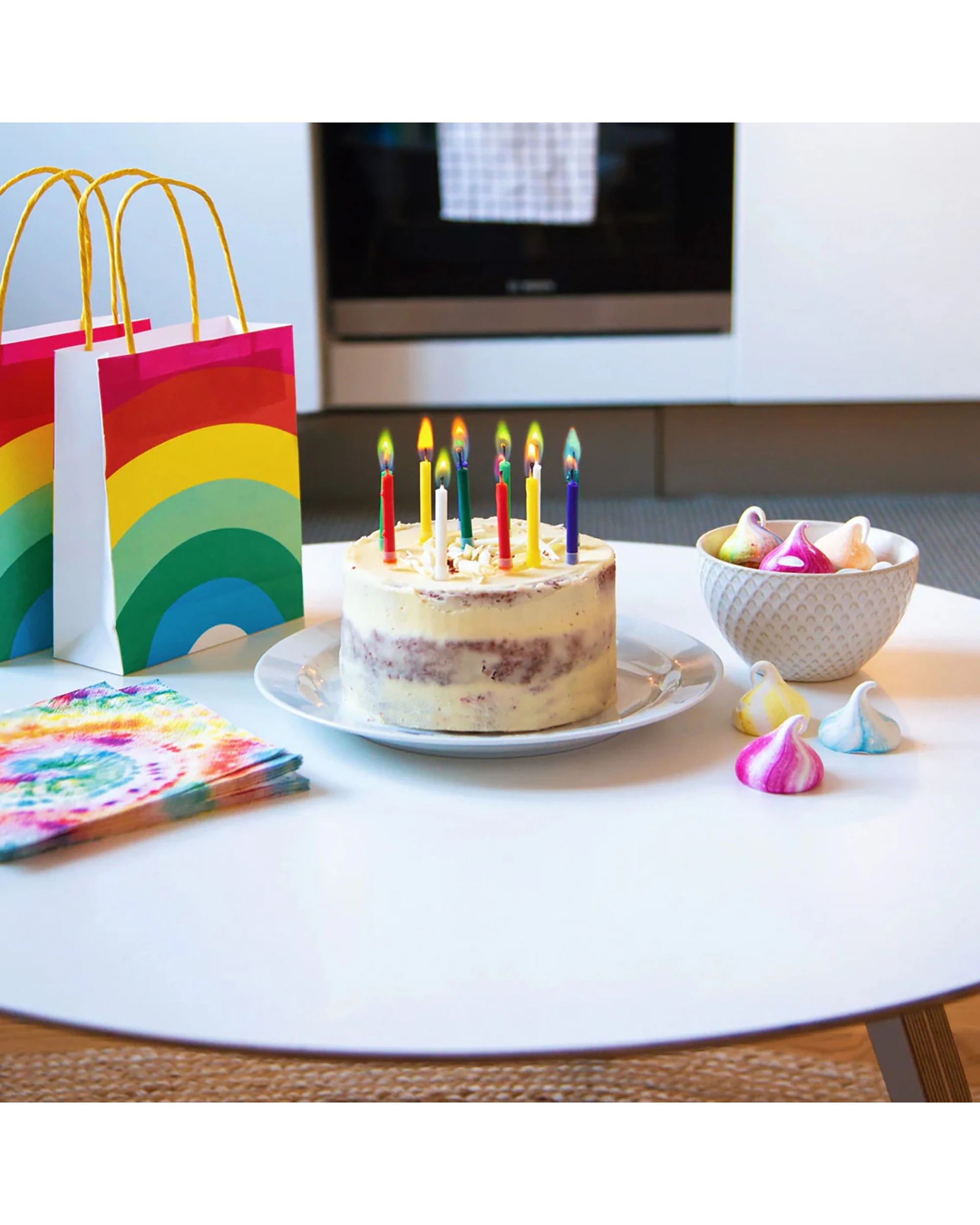 3 Talking Tables Birthday Brights Rainbow Paper Gift Bags Pack of 8 - Multi, 3 of 6