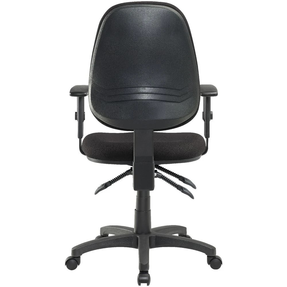 6 Pago Matrix II Plus Heavy-Duty w/Height Adjustable Arms Black Drafting Chairs, 6 of 8