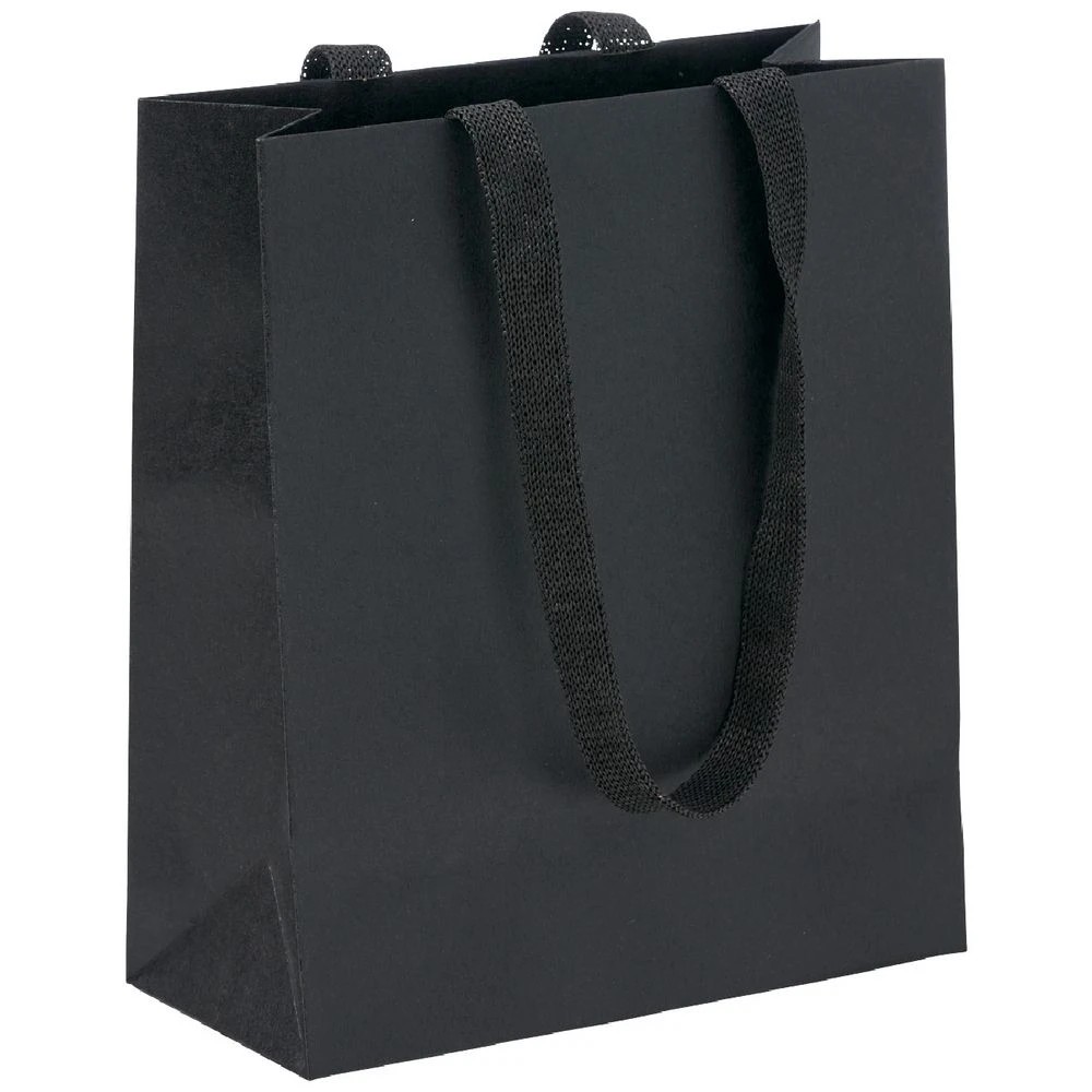 1 J.Burrows Premium Kraft Bags small Black 72 Pack, 1 of 4