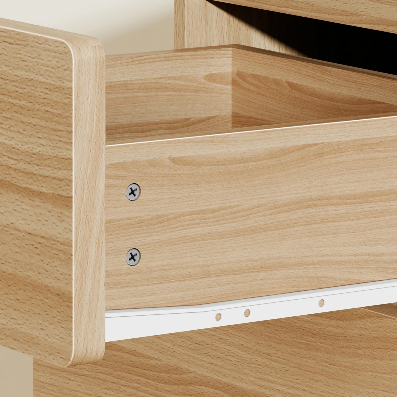 6 Alfordson 6 Chest of Drawers Minimalist Storage Cabinet Dresser - Oak, 6 of 10