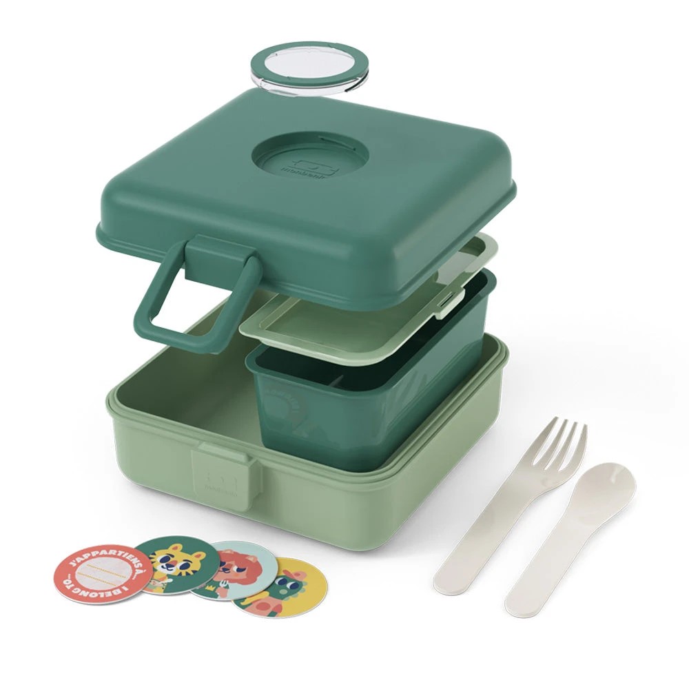 3 Monbento Mb Sandwich Lunch Box Snacky Forest - Green, 3 of 4