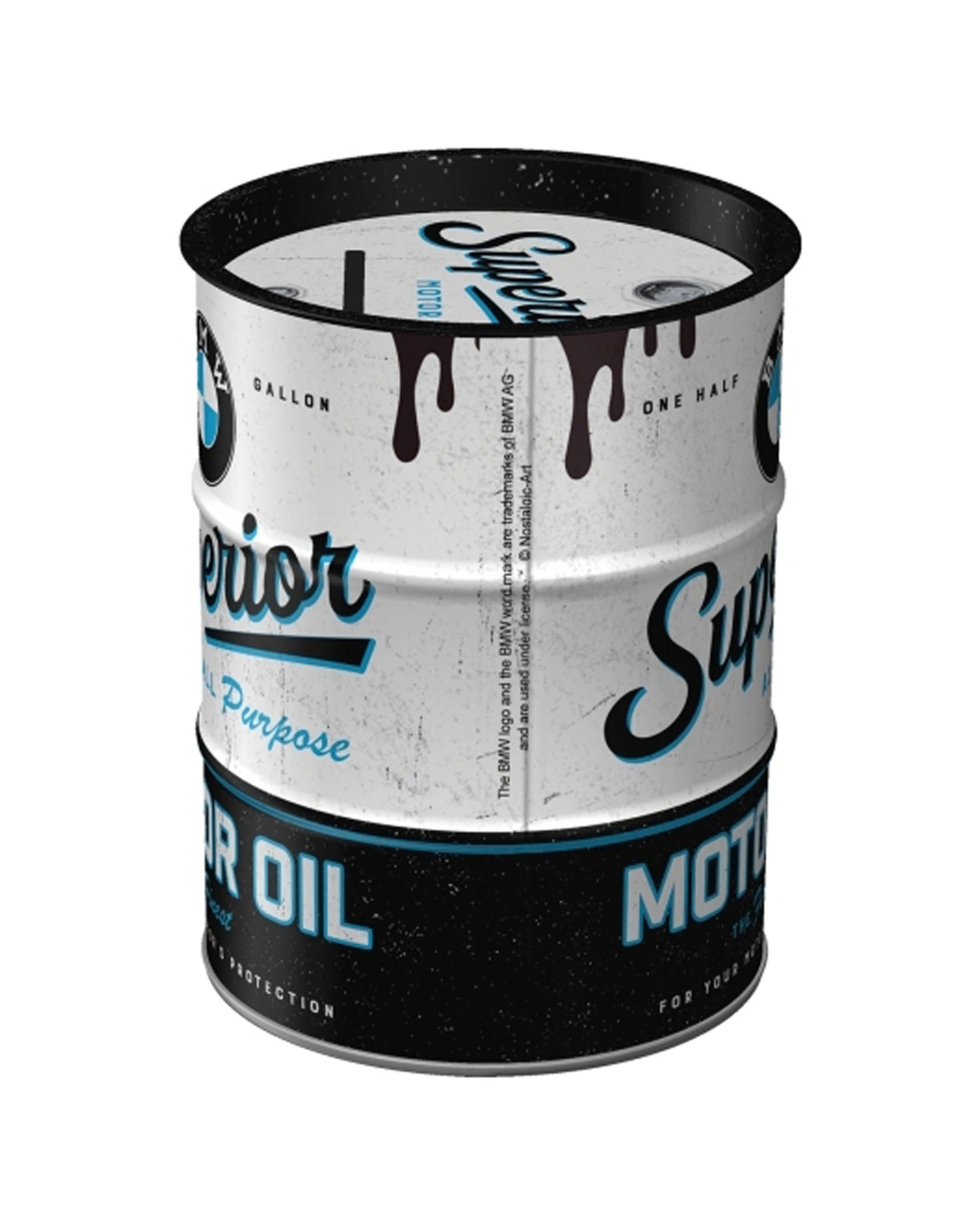 4 Nostalgic-Art Storage Money Box - Oil Barrel BMW Motor Oil - Multi, 4 of 4