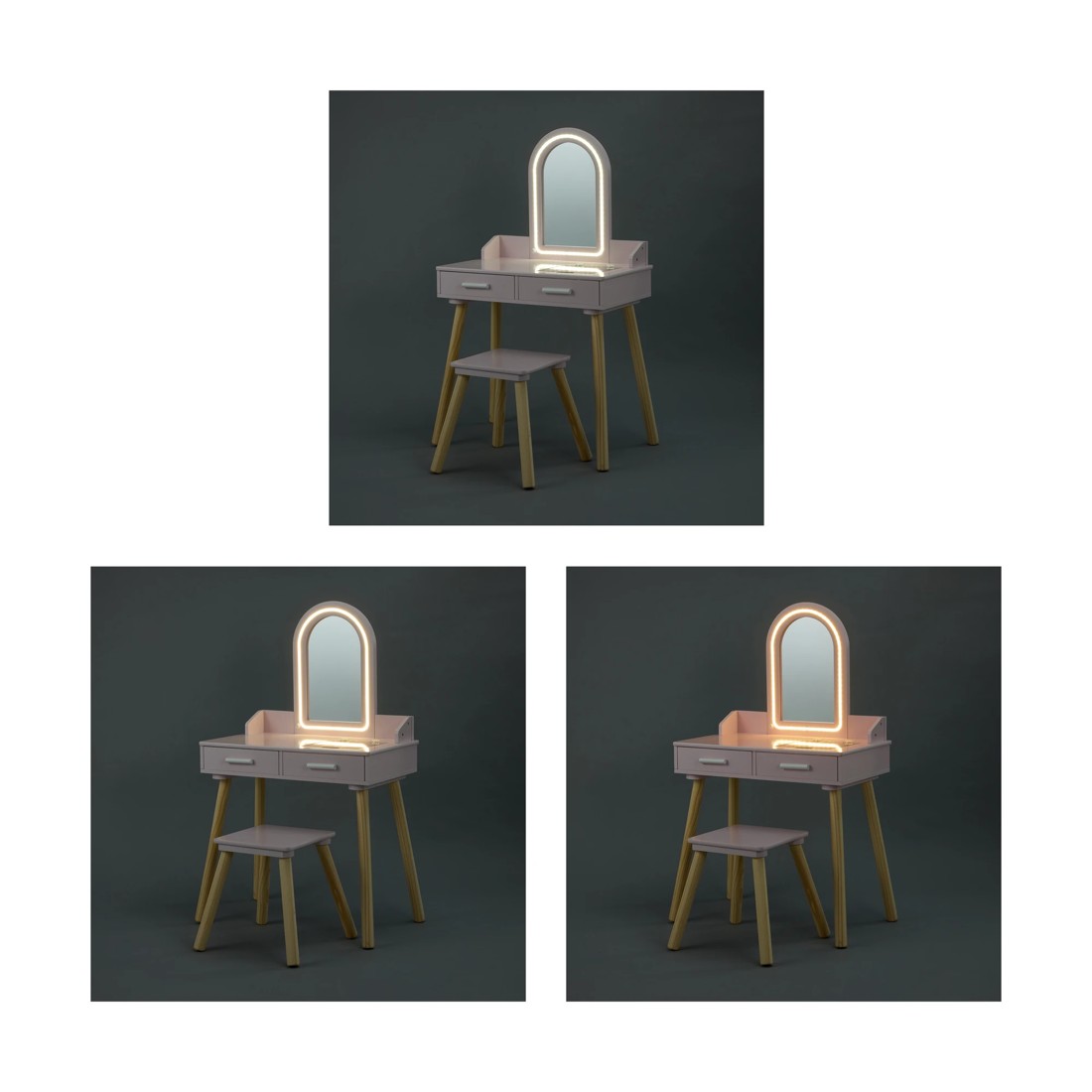 9 Wooden Deluxe Light Up Vanity, 9 of 10