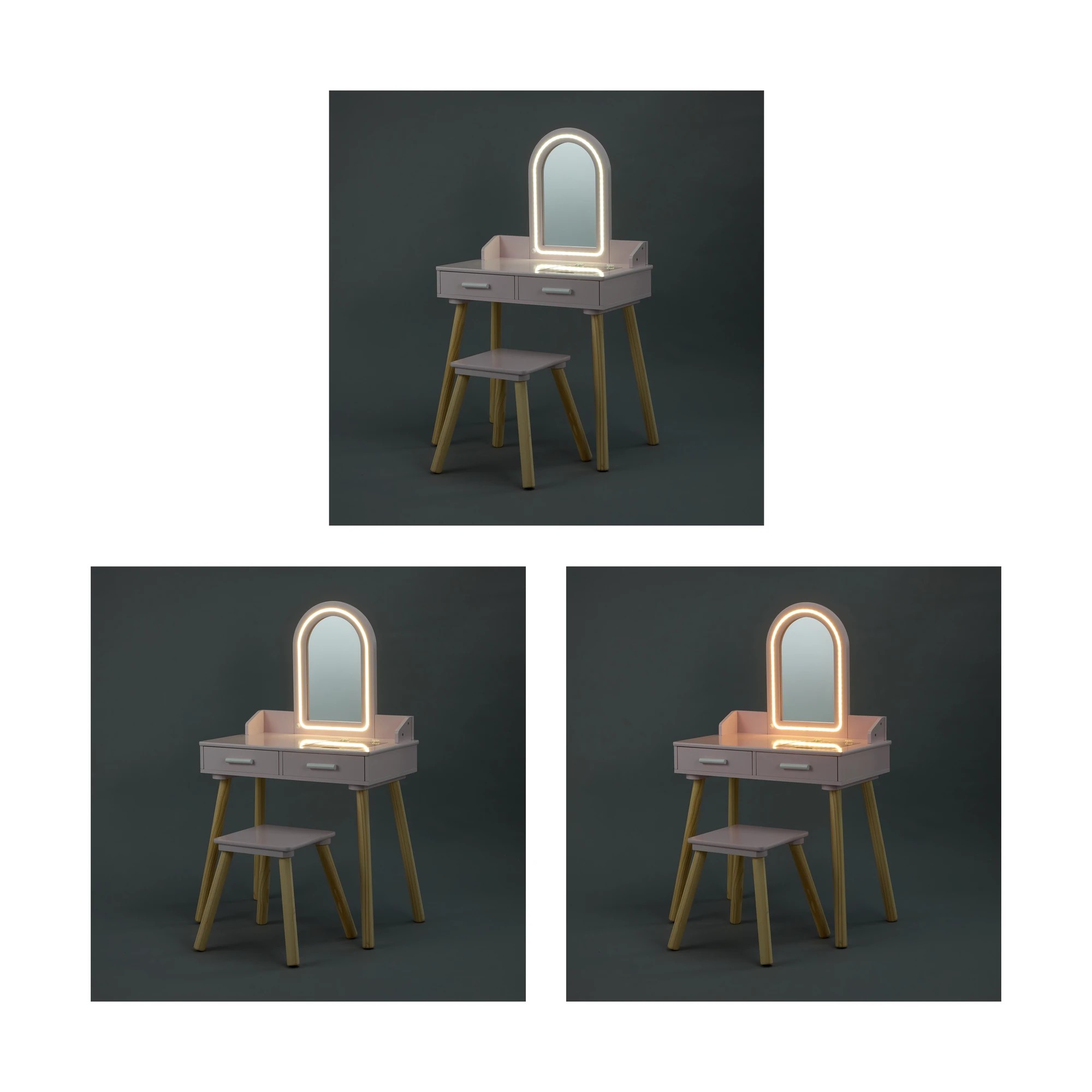 10 Wooden Deluxe Light Up Vanity, 10 of 11