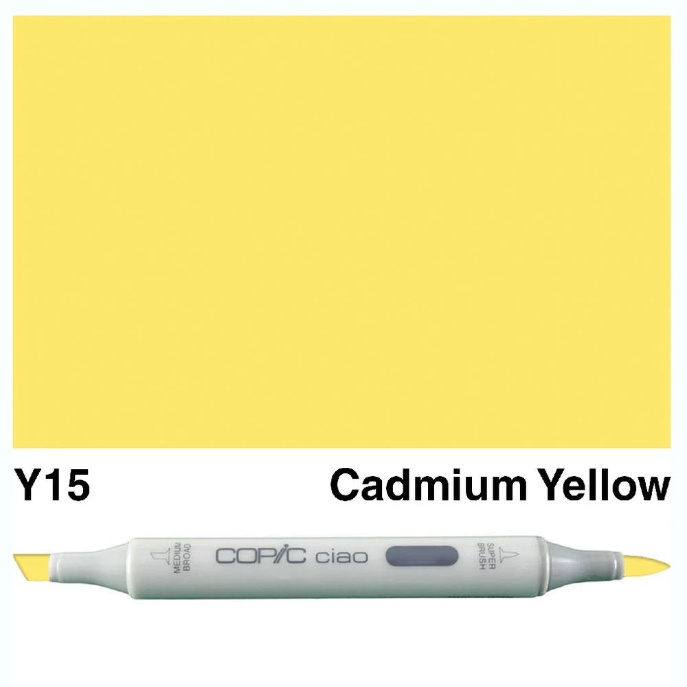 3 Copic Ciao Dual Nib Marker Y15 Cadmium Yellow, 3 of 3