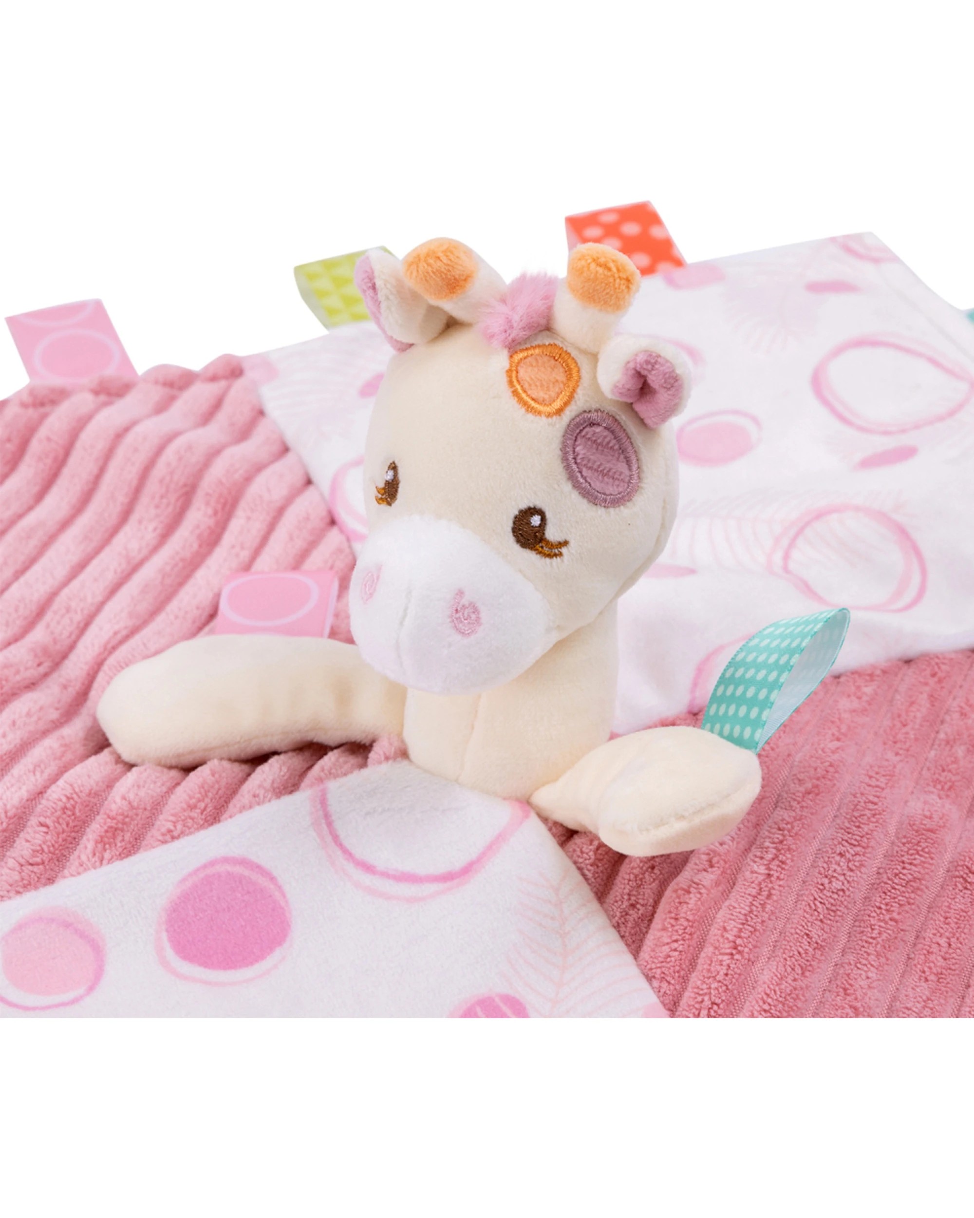 4 Mary Meyer Taggies Giraffe Character Kids Blanket 33x33cm - Multi, 4 of 5