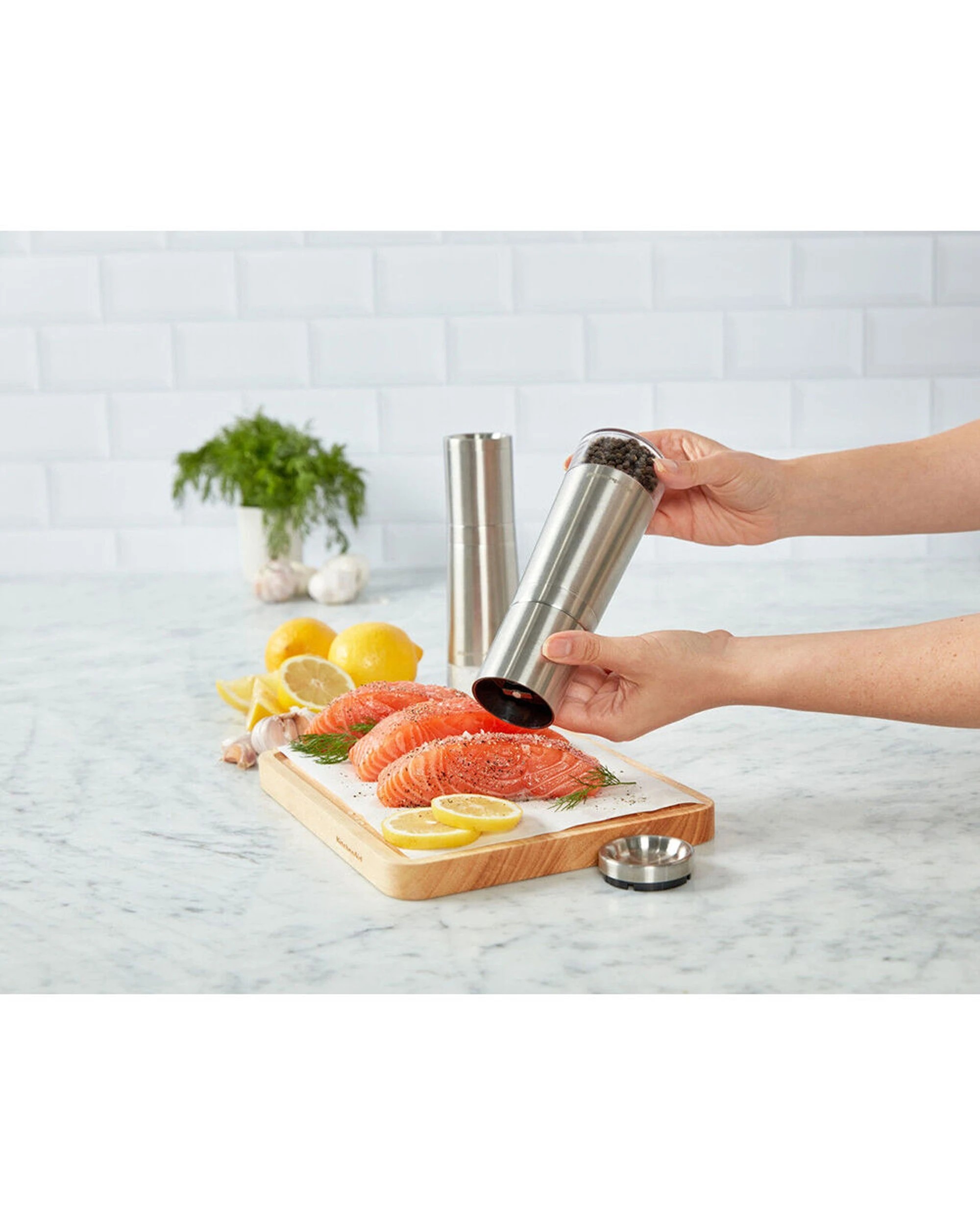 6 KitchenAid 2pc Salt and Pepper Mills Stainless Steel Set - Silver, 6 of 7