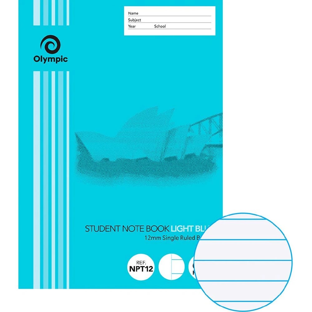 1 Olympic 175x250 55gsm 12mm Ruled Botany Book NSW 64 Page, 1 of 2