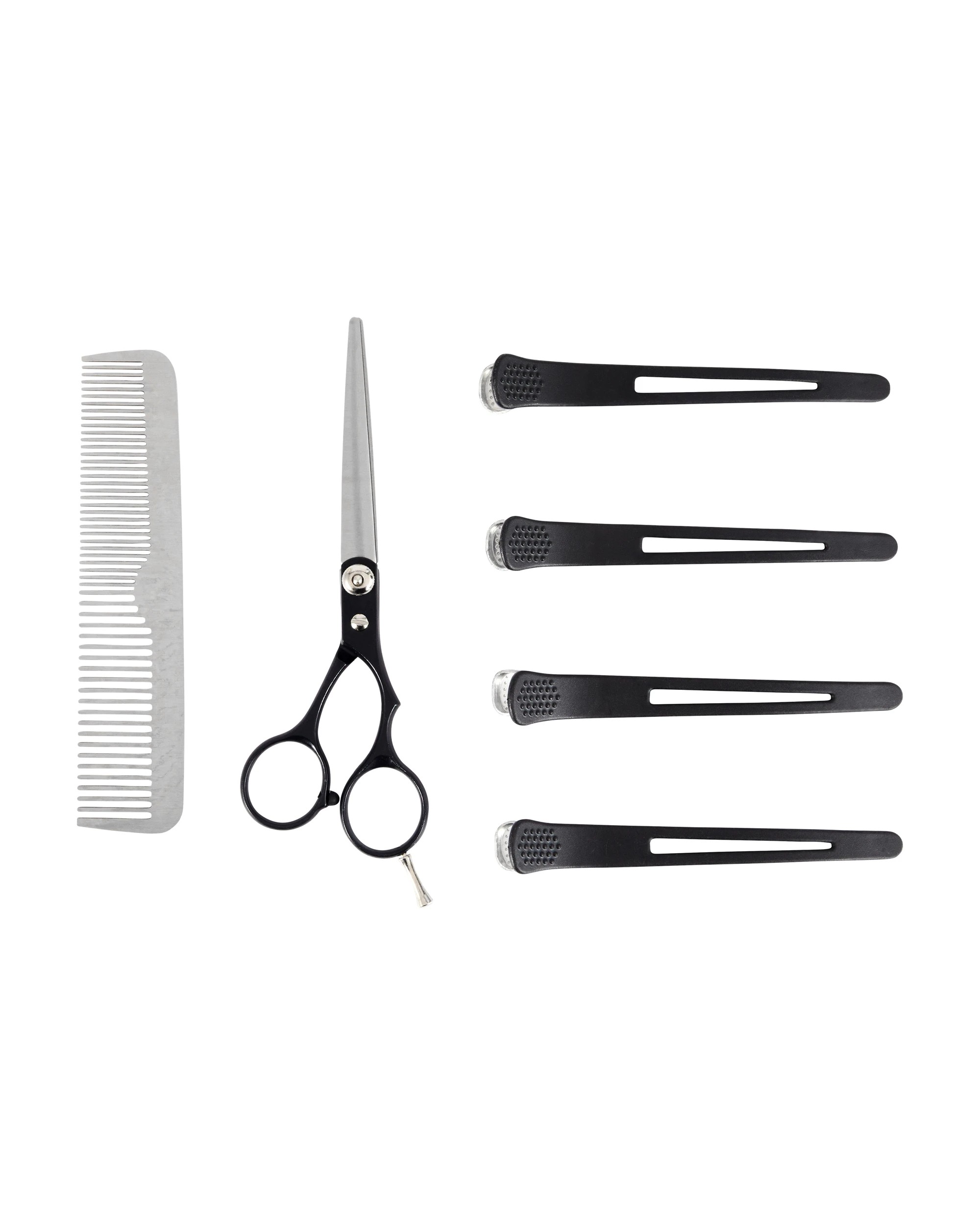 1 OXX Cosmetics 6 Pack Hairdressing Scissor, Comb & Clip Set, 1 of 5