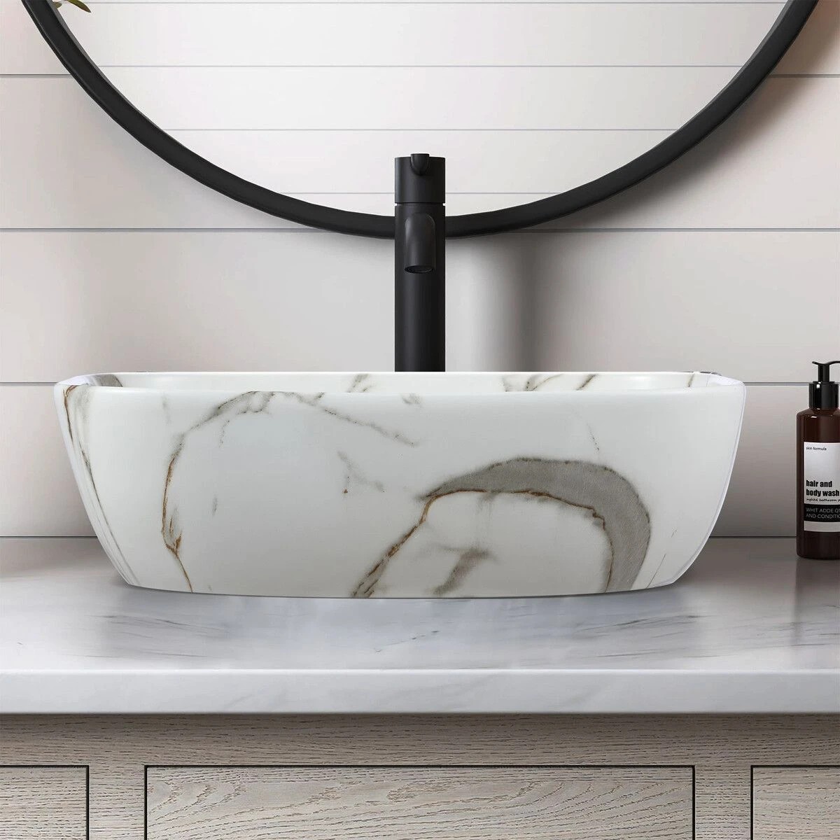4 LUXSUITE Bathroom Vanity Sink Basin Vessel Hand Wash Washing Bowl Countertop Toilet Bath Above Counter Modern, 4 of 6