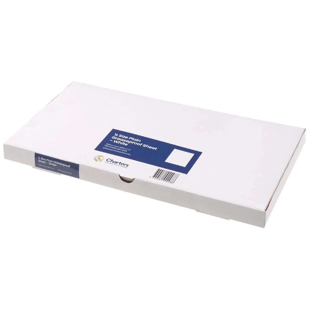 1 1/3 Cut Greaseproof Paper 500 Pack White, 1 of 1