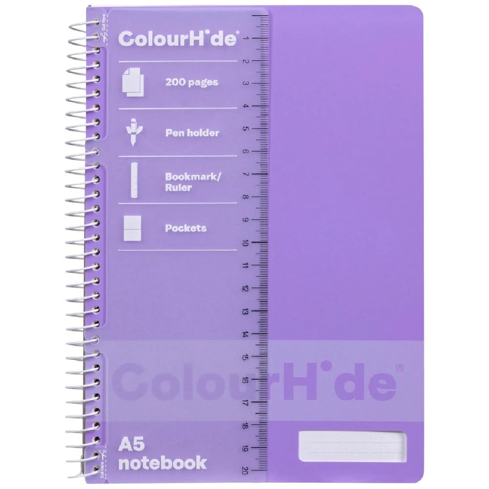 1 ColourHide A5 Recycled Notebook 200 Page Lavender, 1 of 1