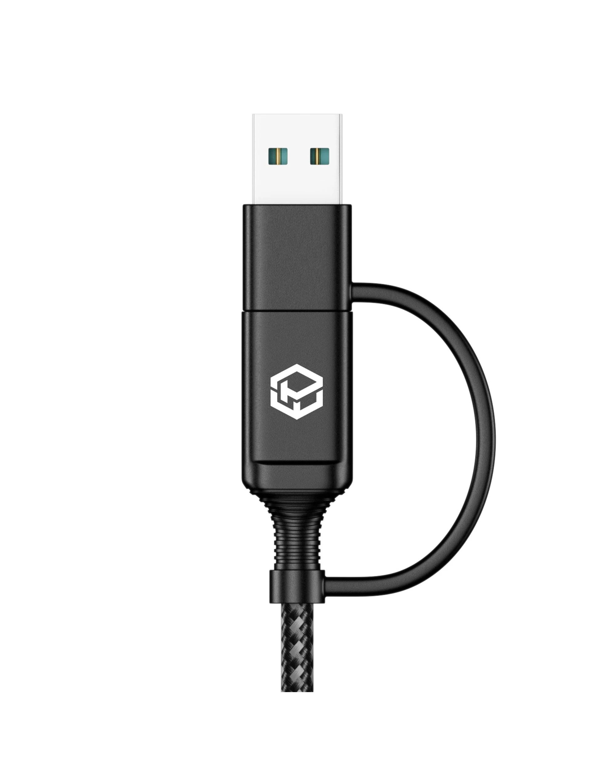 3 Powerwave 2-in-1 2M USB-C Charging Cable with USB-A Adapter for Nintendo Switch 2 - Black, 3 of 5