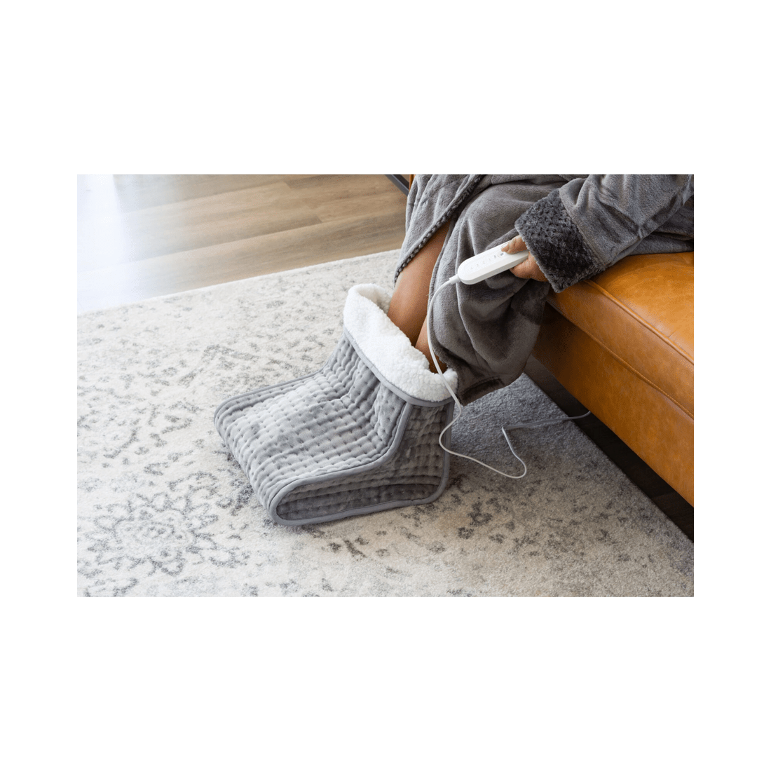 6 Lenoxx Plush flannel fleece Foot Warmer with 4 Temperature Settings, 6 of 7