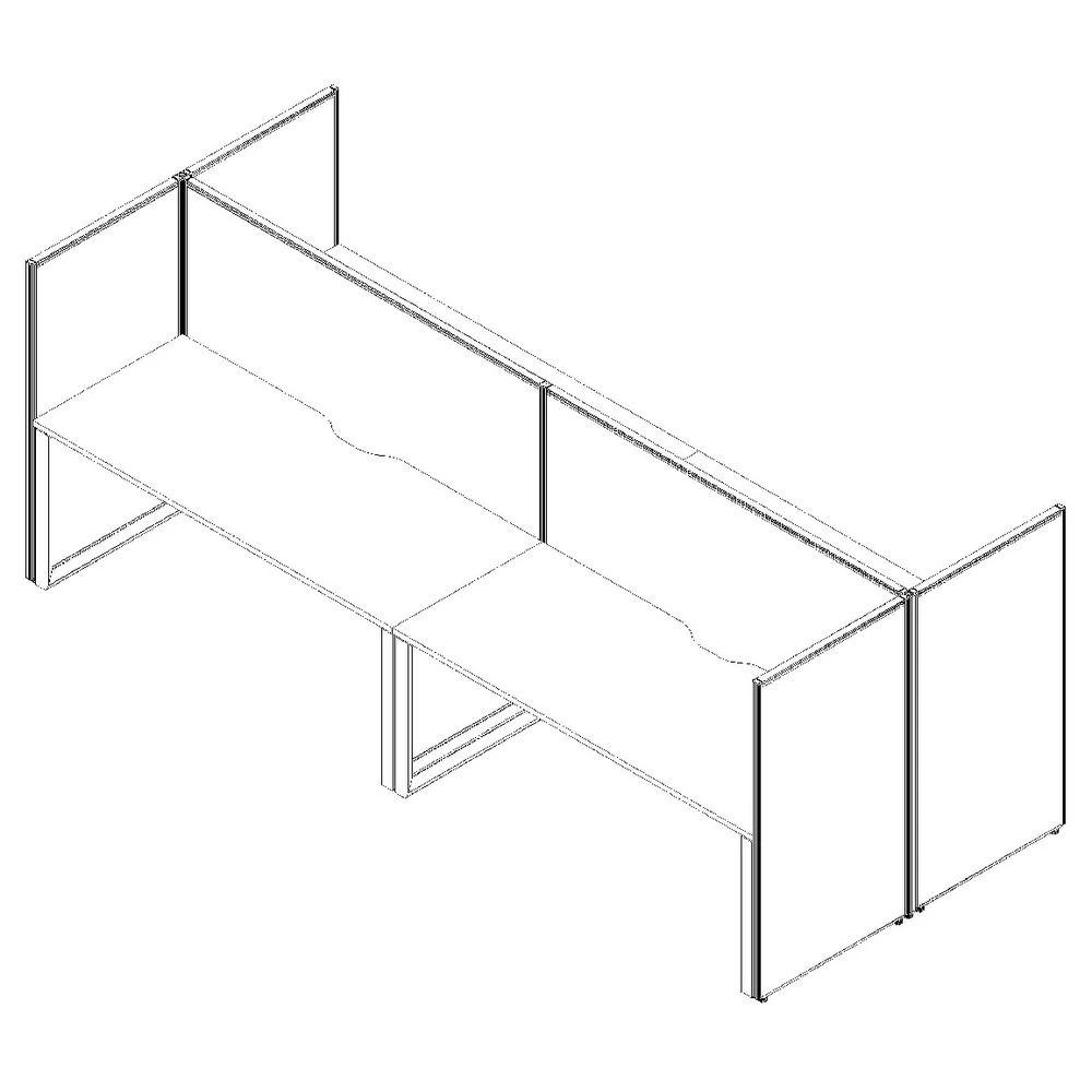 4 Stilford Screen 750 W x 1250 H mm Black Frame Grey Fabric Office Furnishing Accessories, Workspace Screens & Partitions, 4 of 6