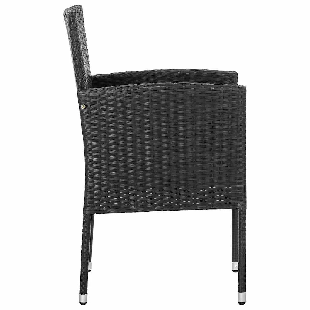 4 vidaXL garden chair Durable - Black, 4 of 7
