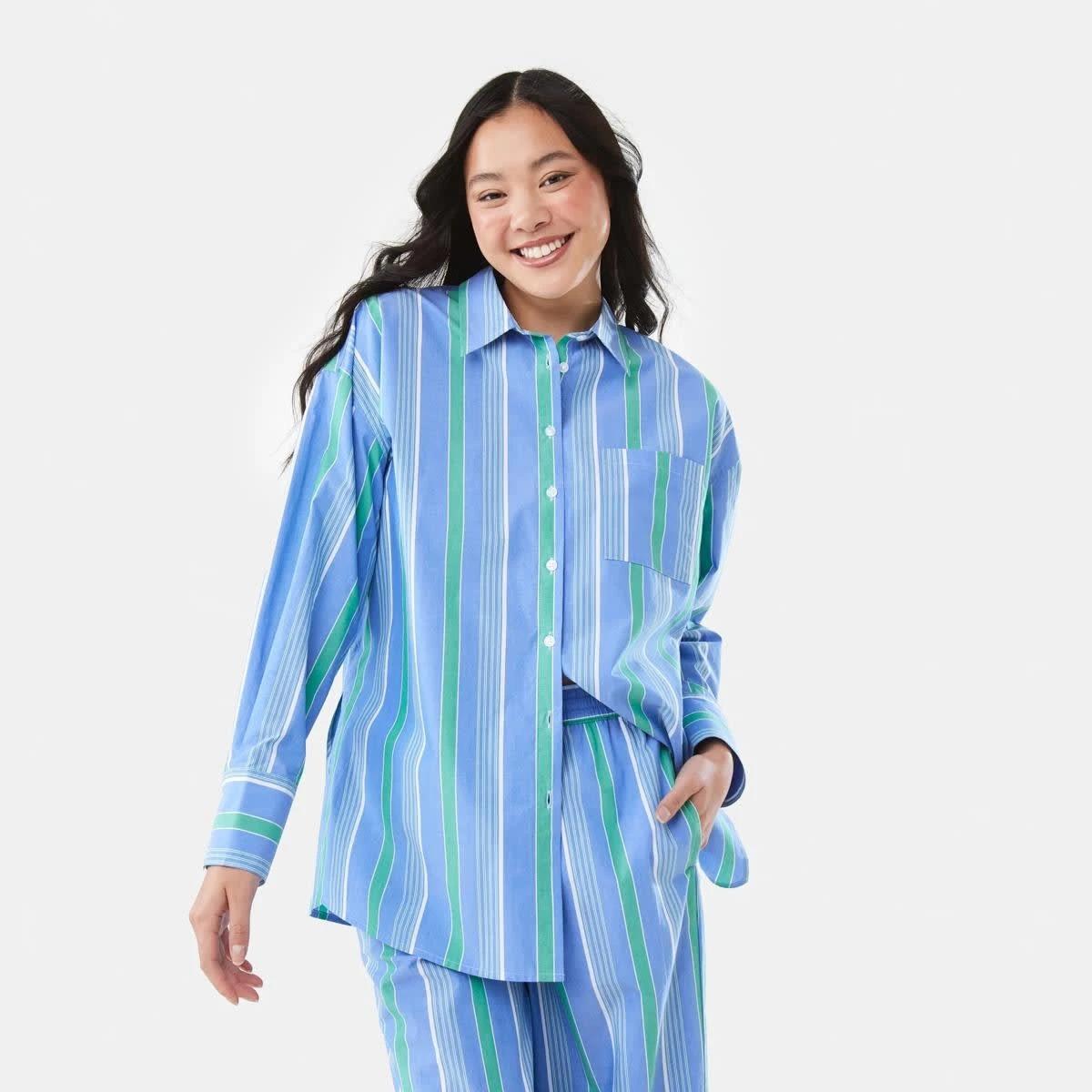 1 Long Sleeve Resort Shirt POP STRIPE BLUE MARINE, 1 of 9