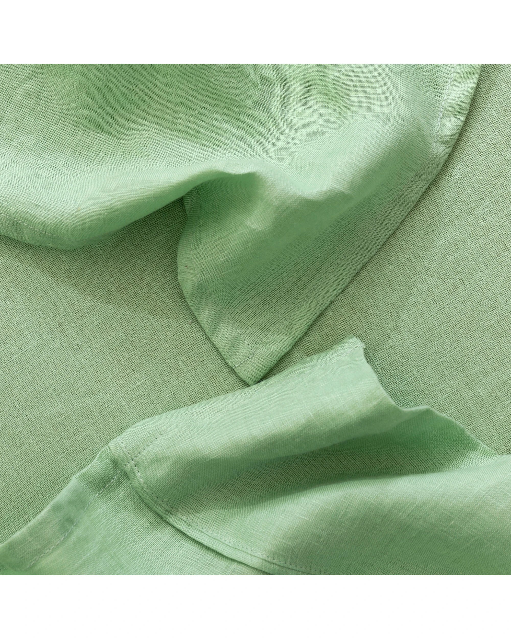 5 Natural Home 100% European Flax Linen Sheet Set - Queen Bed - Sage, 5 of 10