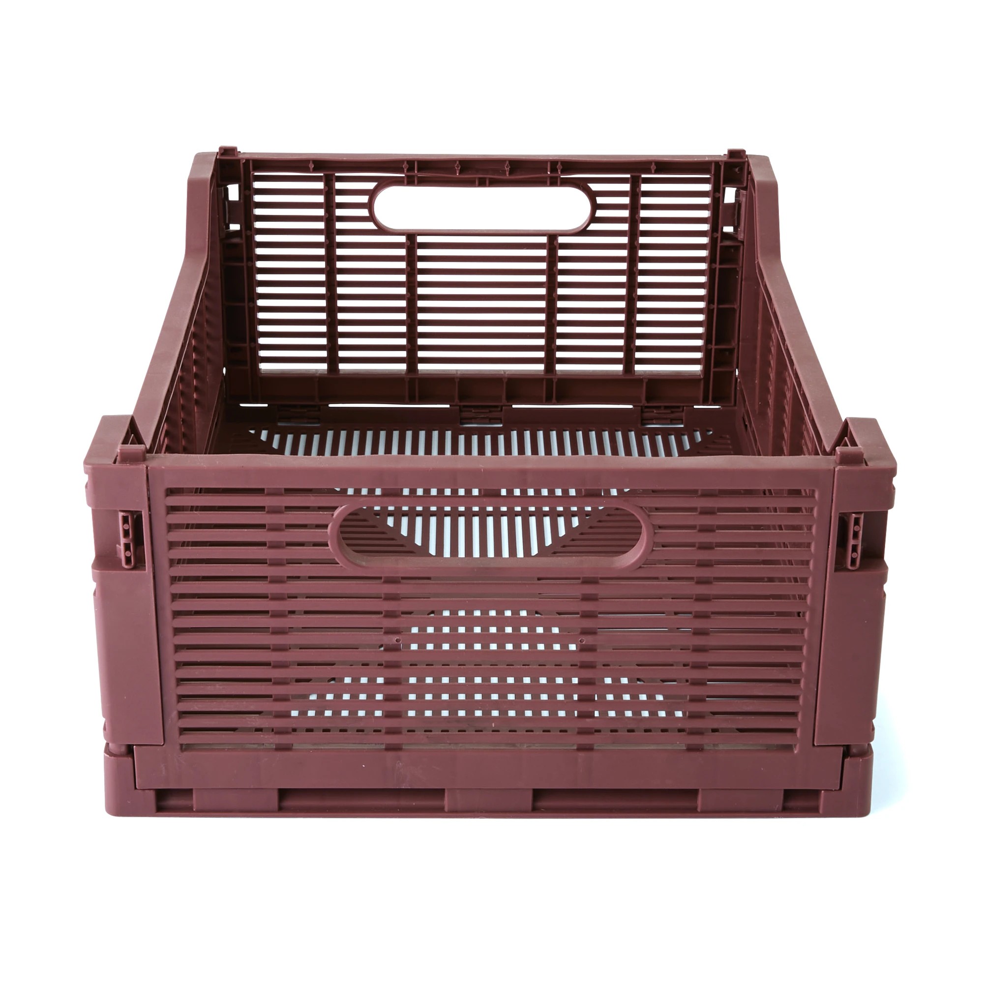4 13L Linear Collapsible Crate - Medium, Burgundy, 4 of 5