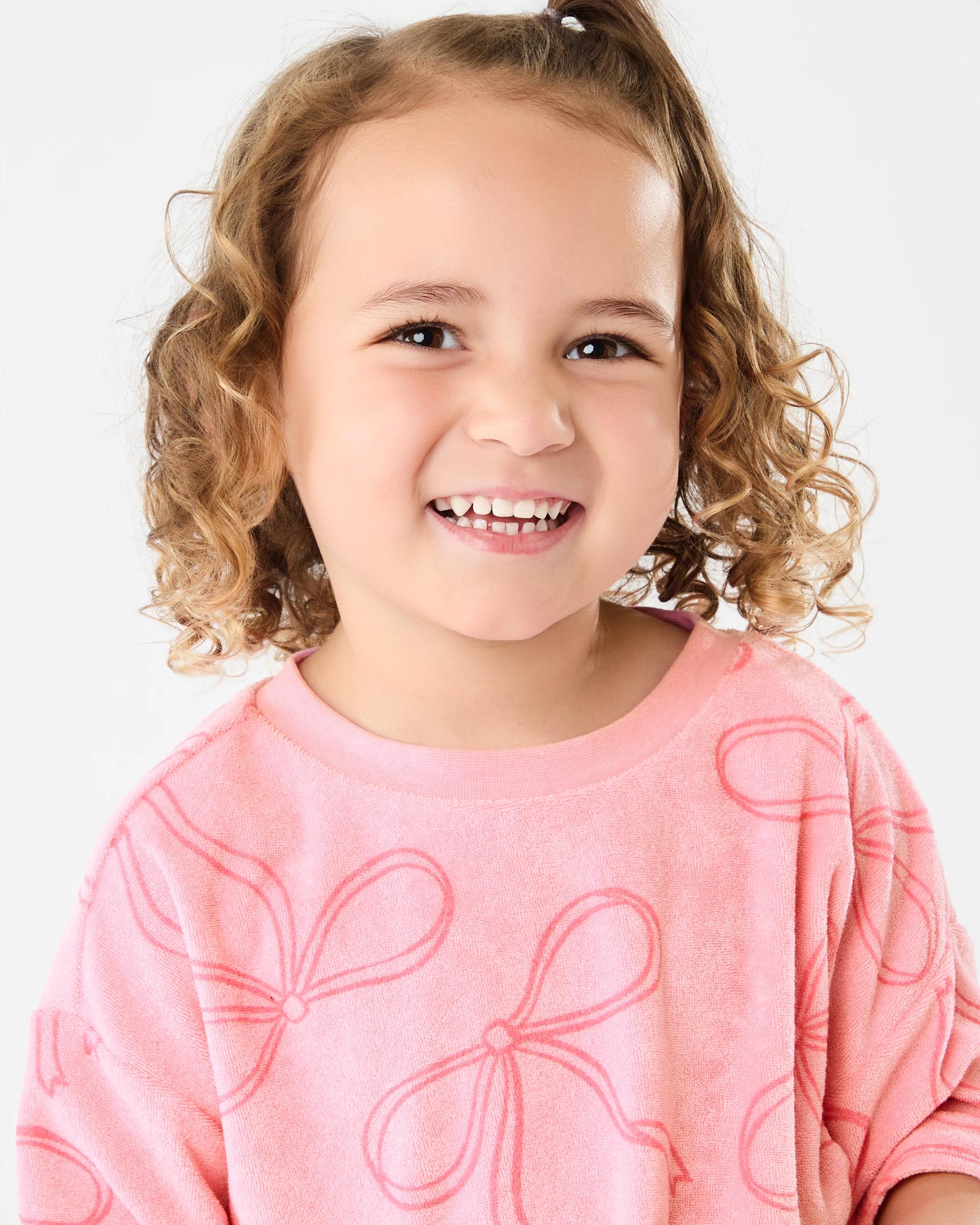 3 Oversized Terry T-shirt Pnk Bow, 3 of 7