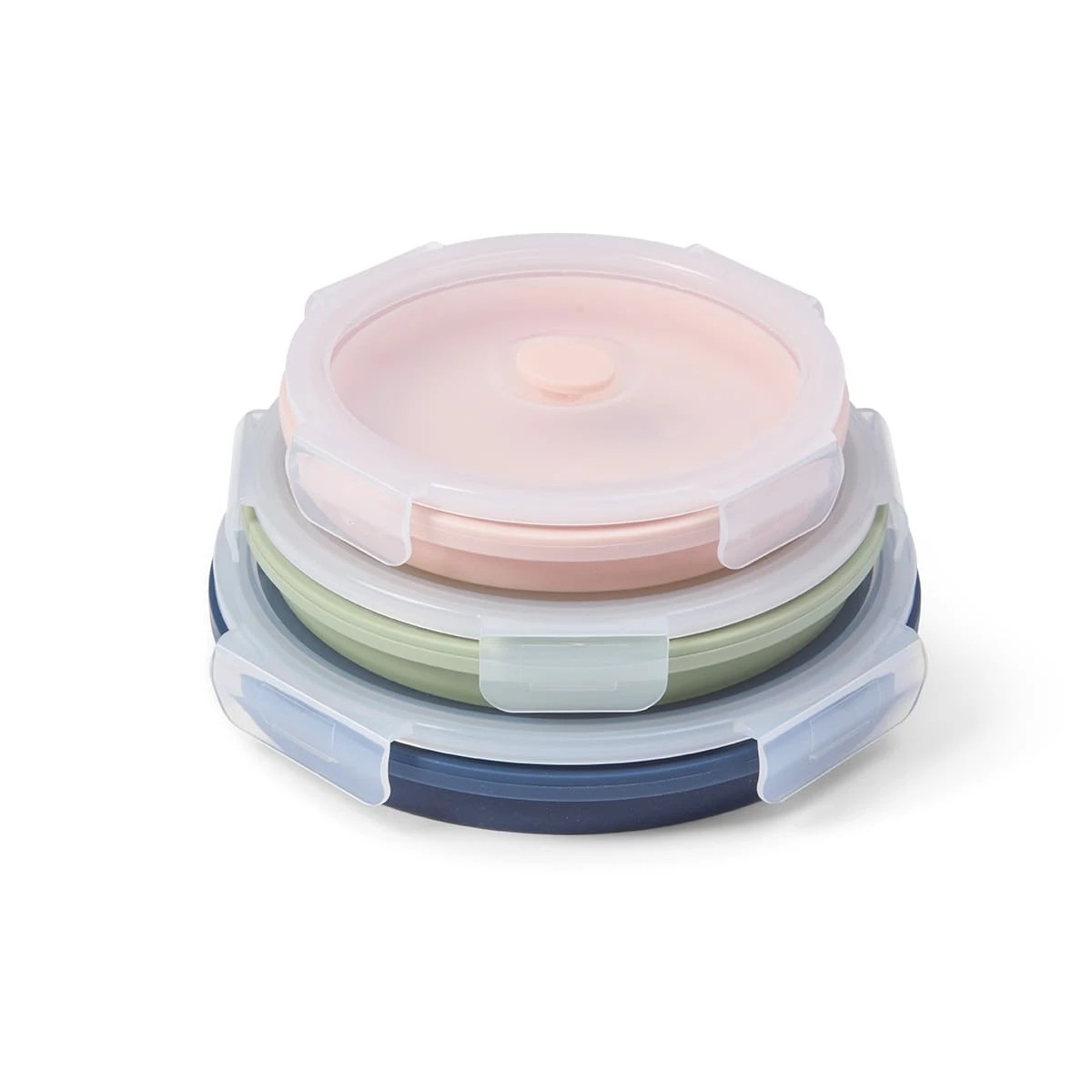 3 3 Piece Silicone Collapsible Salad Bowls, 3 of 10
