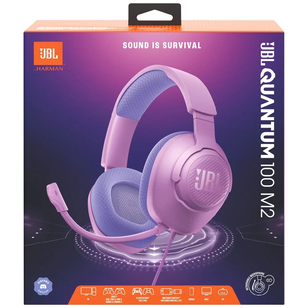 9 JBL Quantum 100 Headset Purple, 9 of 10