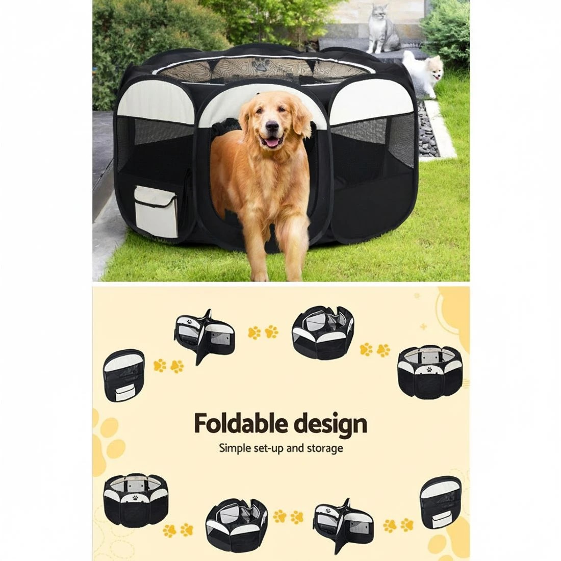 5 i.Pet Dog Playpen Tent Pet Crate Fence 3XL Enclosure - Multi, 5 of 6