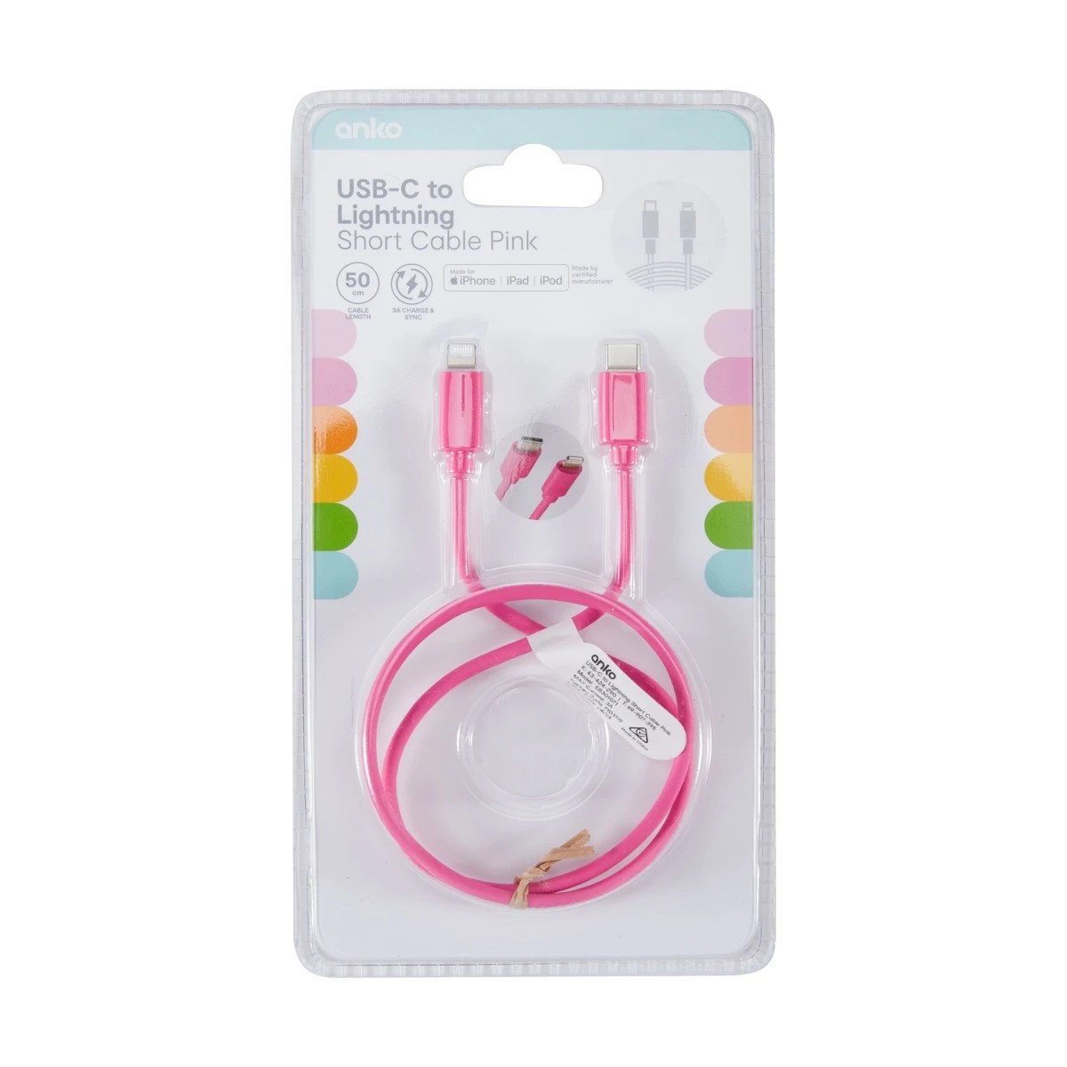 6 USB-C to Lightning Cable - Pink, 6 of 6