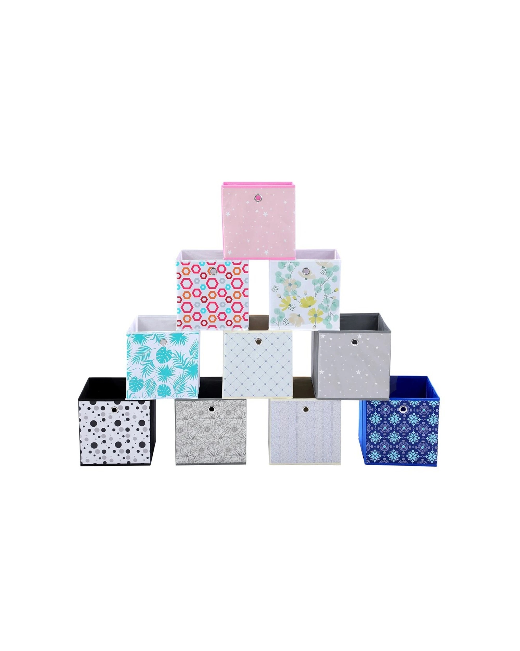 2 6PK Boxsweden Mode Patterned Foldaway Cube 29x29x29cm Designs - Multi, 2 of 7