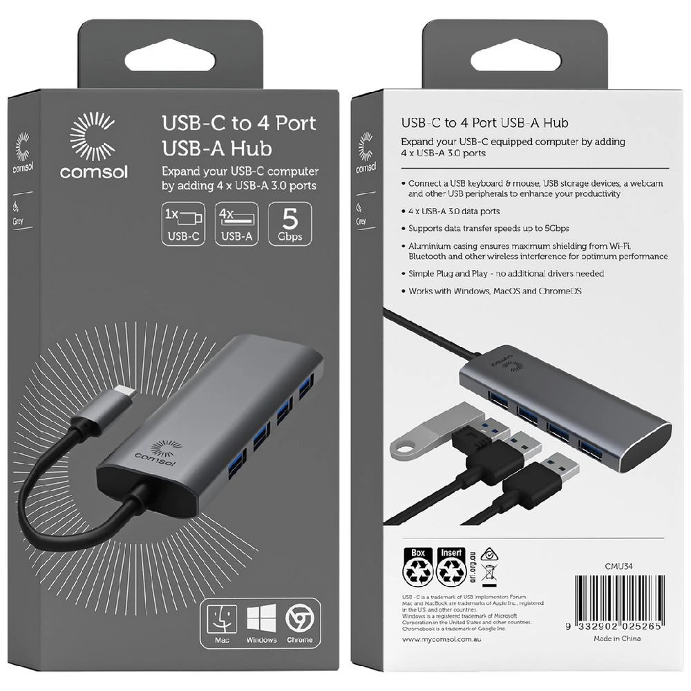 5 Comsol USB-C 4 Port Hub, 5 of 5