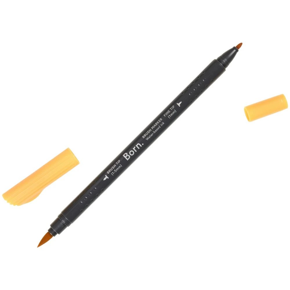 3 Born Professional Brush Dual-Tip Marker Chrome Orange 946, 3 of 4