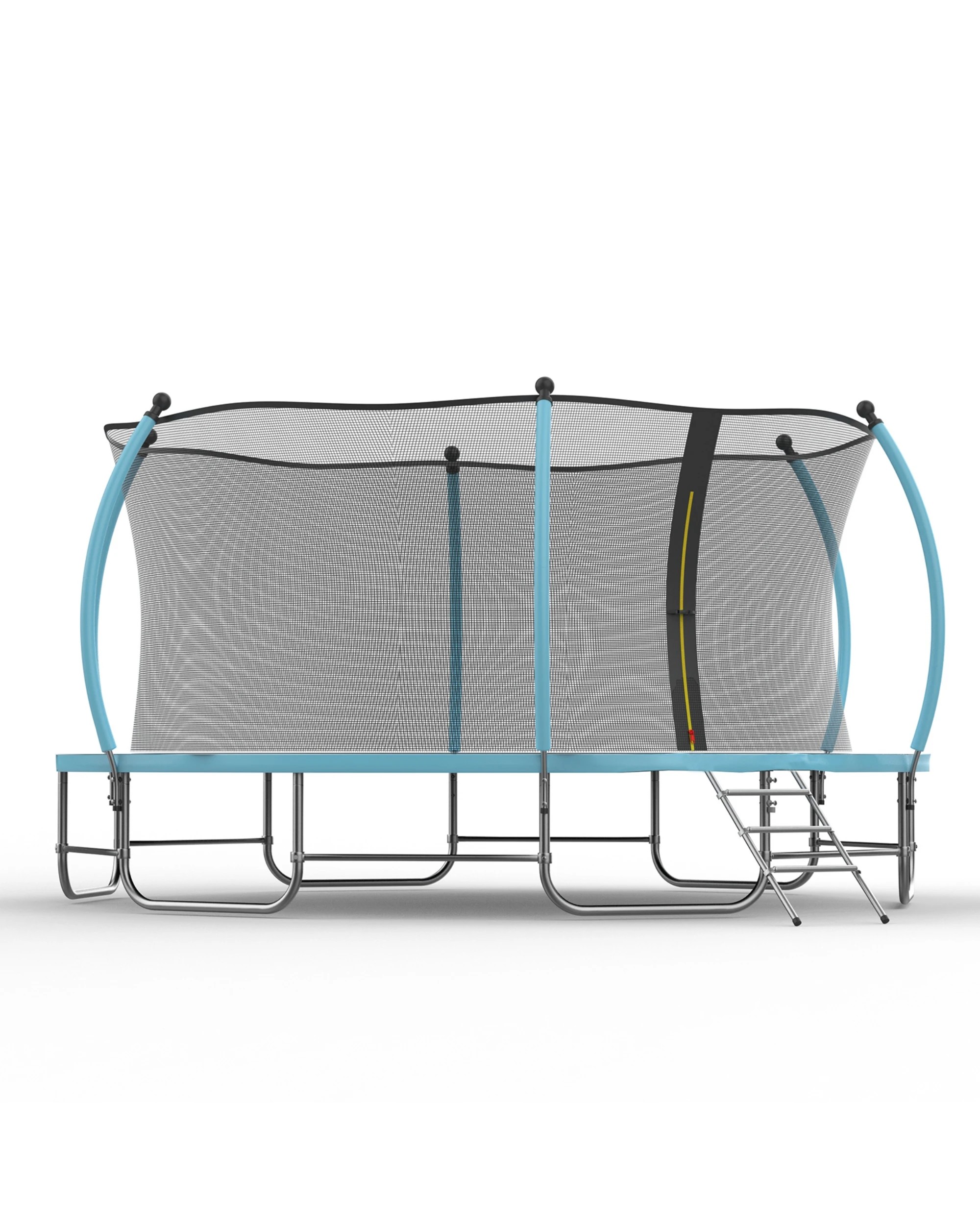 4 Advwin 14FT Trampoline Outdoor for Kids w/Safety Enclosure Net, Ladder, Max Limit 150 kg，Blue, 4 of 6