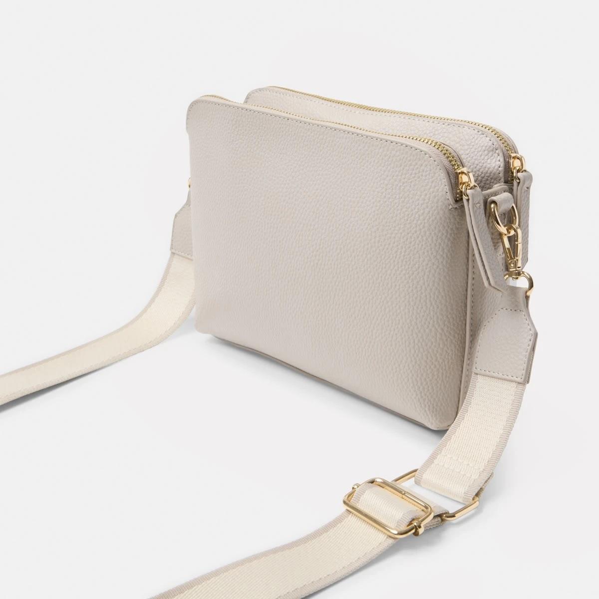 3 Double Pocket Crossbody Bag SMOKEY TAUPE, 3 of 6