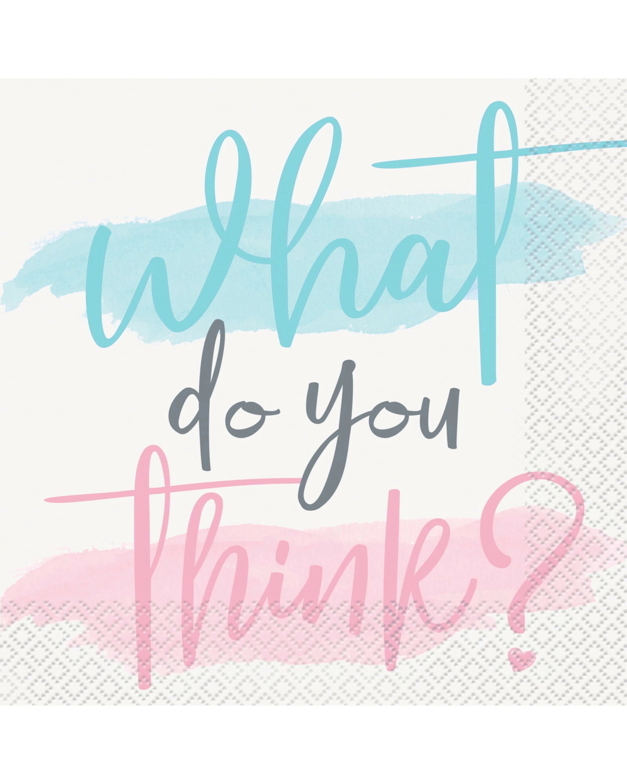 1 Unique Gender Reveal Party Large Napkins Serviettes Pack of 16 - Multi, 1 of 1