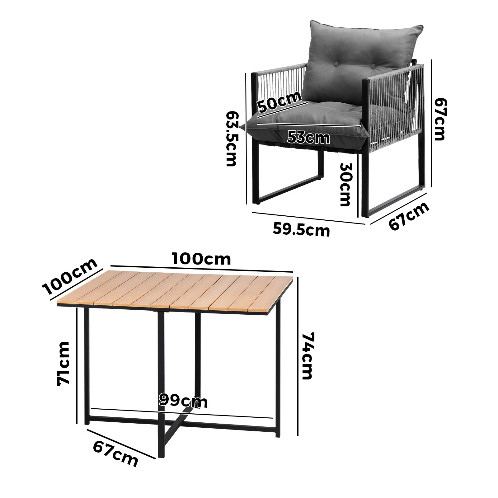 9 Livsip 5pcs Outdoor Dining Set Patio Furniture Garden Table Chairs With Cushions
 - Multi, 9 of 10