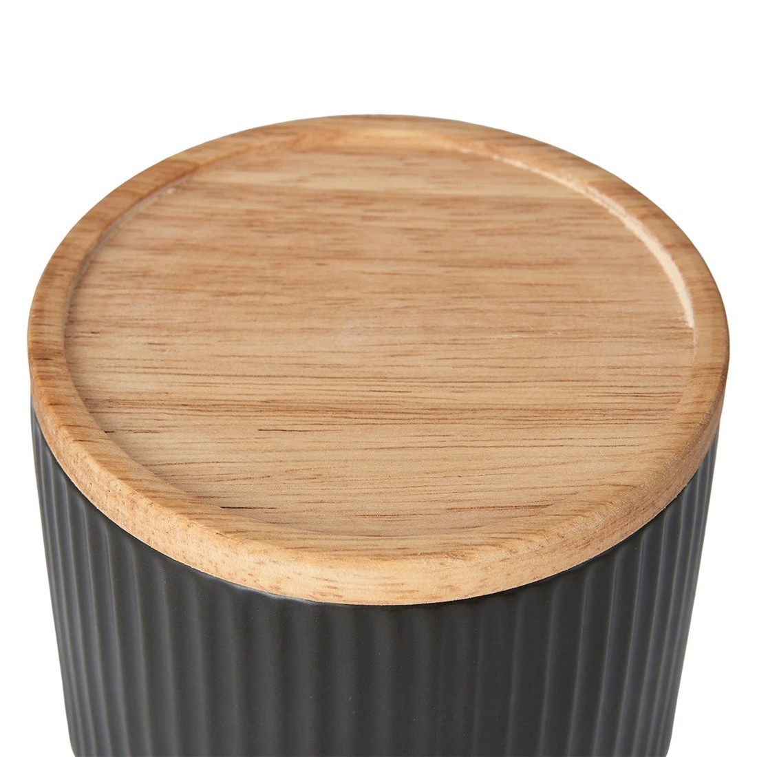 4 Small Black Ribbed Canister, 4 of 8