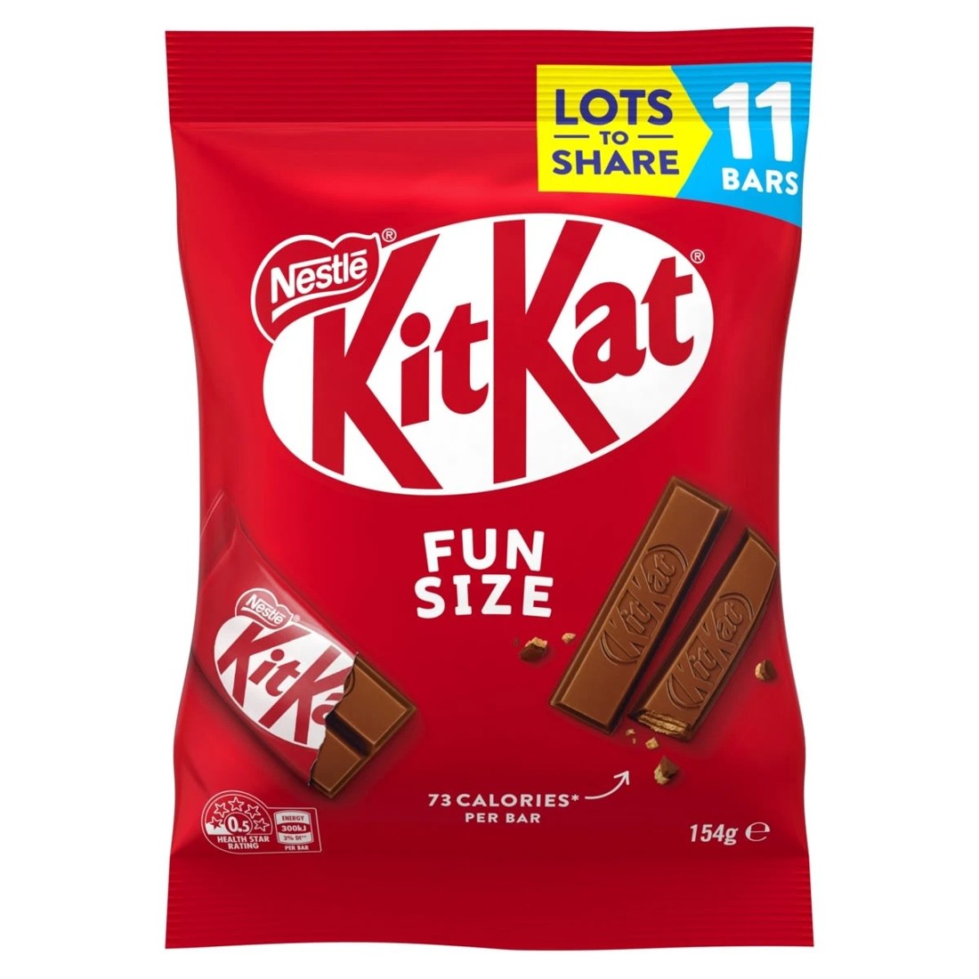 1 11 Pack Nestle KitKat Fun Size Share Pack 154g, 1 of 2