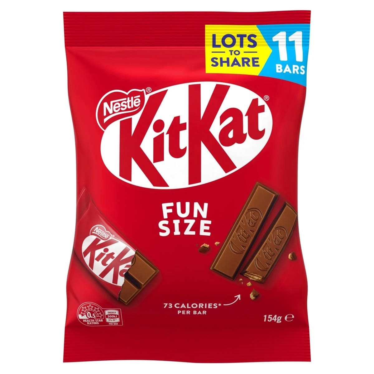 1 11 Pack Nestle KitKat Fun Size Share Pack 154g, 1 of 2