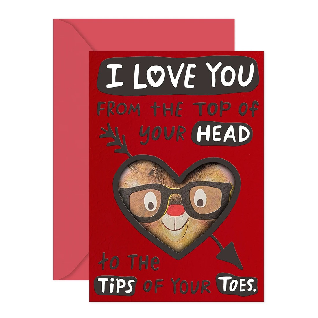 1 Hallmark Valentine's Day Card - Cat Glasses, 1 of 3