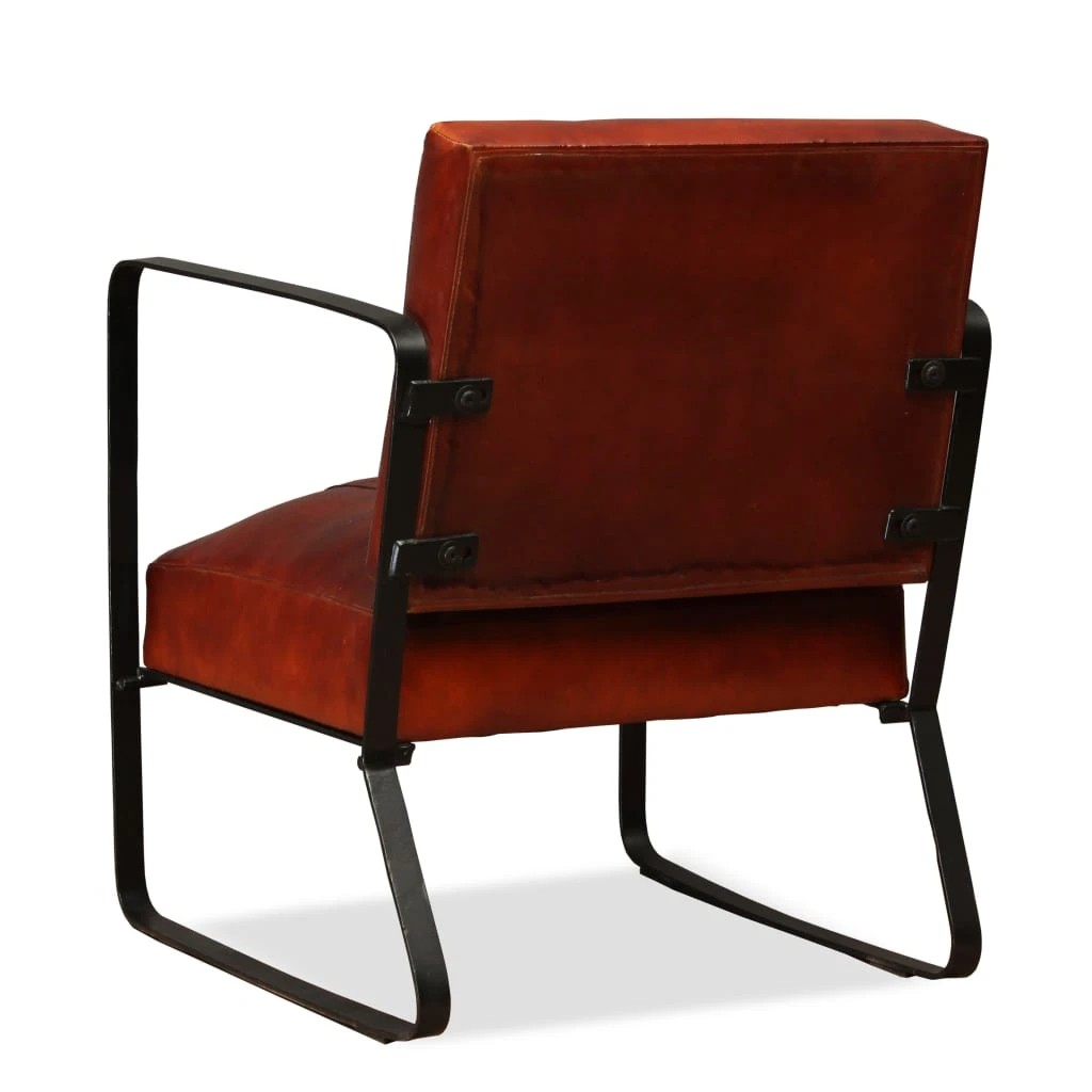 3 vidaXL Leather chair Industrial - Brown, 3 of 7