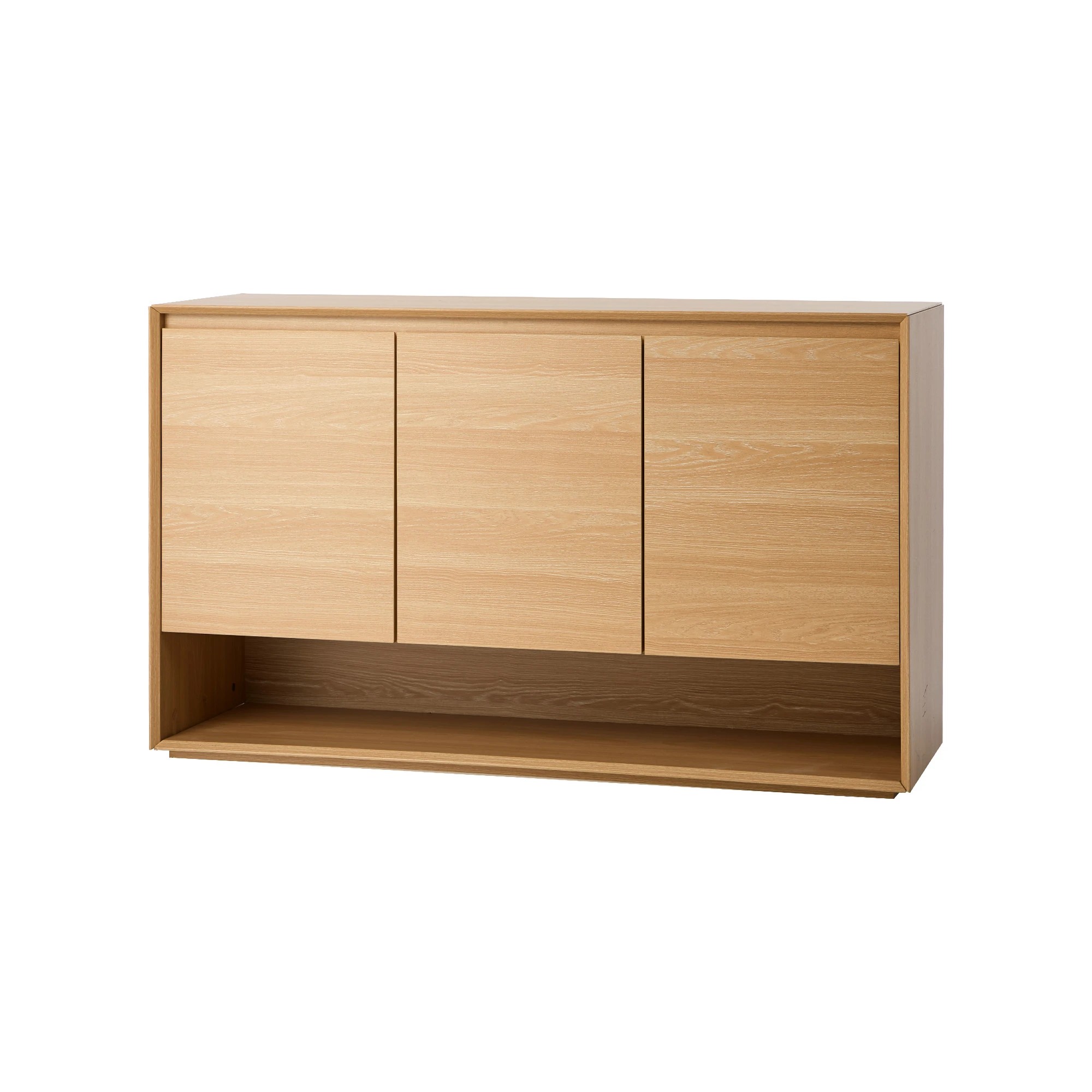7 Oikiture Buffet Sideboard Storage Cabinet 3 Doors Cupboard 120cm - Natural, 7 of 9