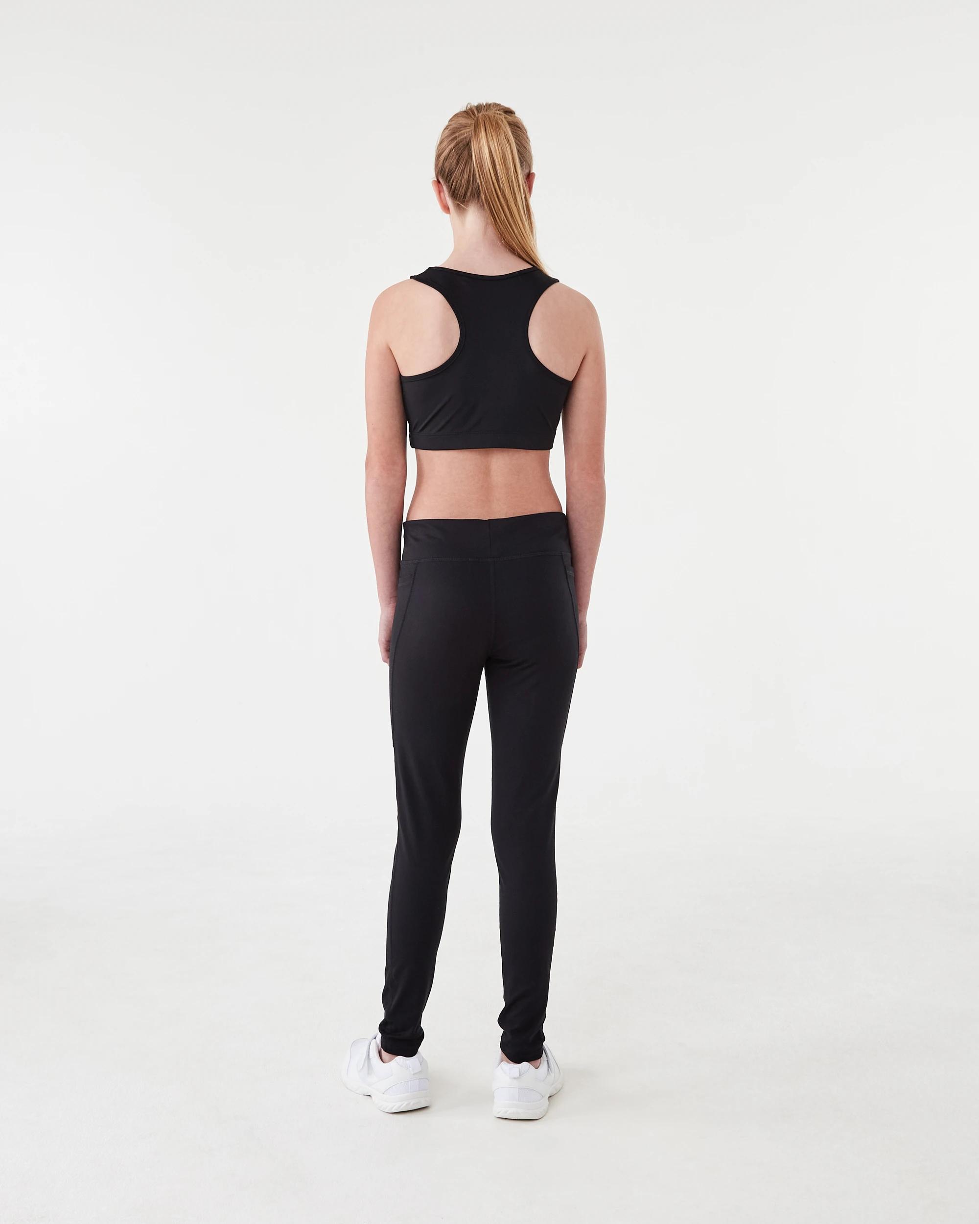 6 Active Kids Full Length Training Leggings BLACK, 6 of 6