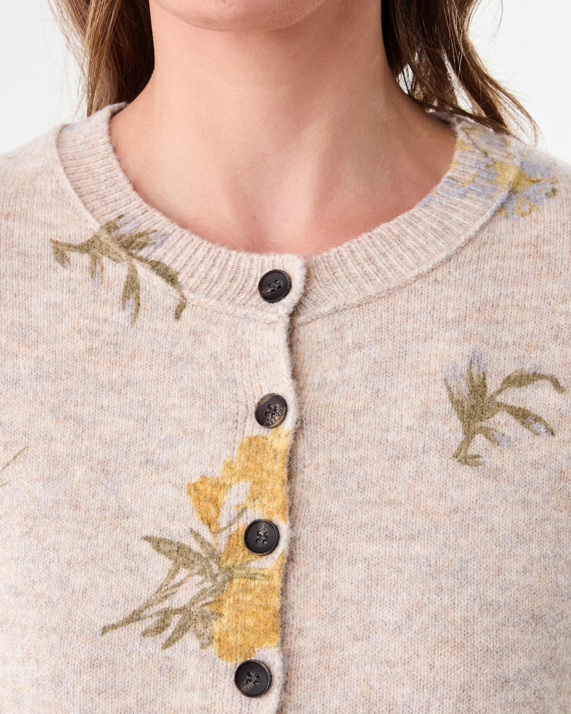 6 Floral Printed Cardigan Nt Bge, 6 of 8