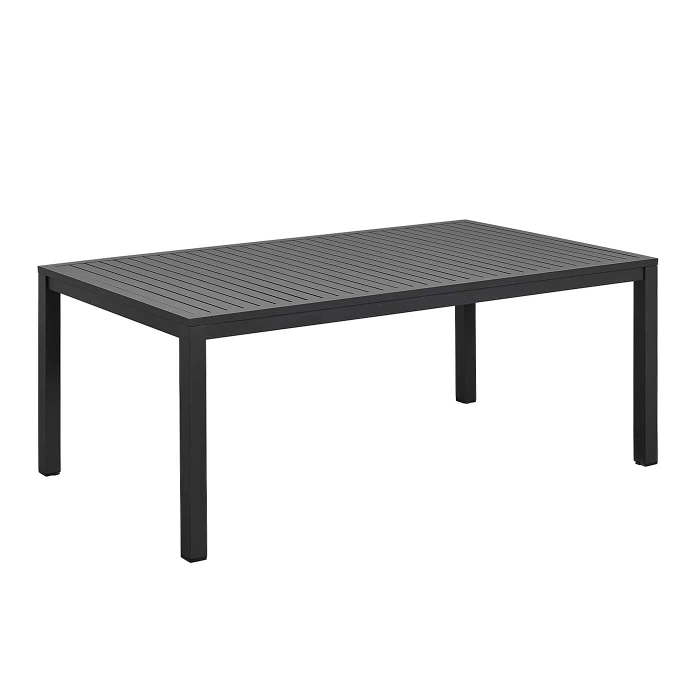 1 Moda Living La Perouse Charcoal Aluminium Outdoor Dining Table (195 x 104 cm) - Charcoal, 1 of 7