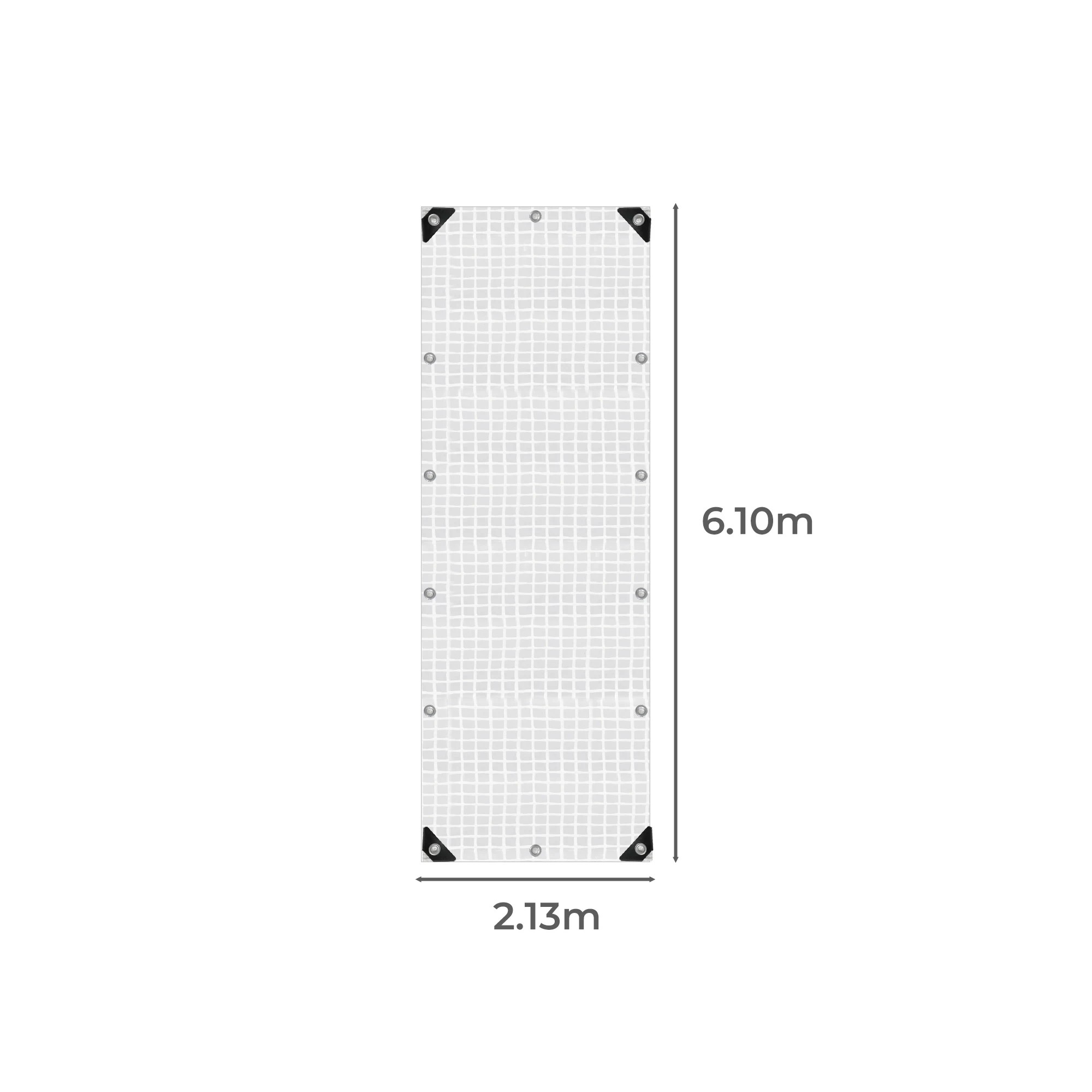3 Mountview 2.1X6.1M Heavy Duty Waterproof Poly Tarpaulin Camping Cover Clear Grid, 3 of 8