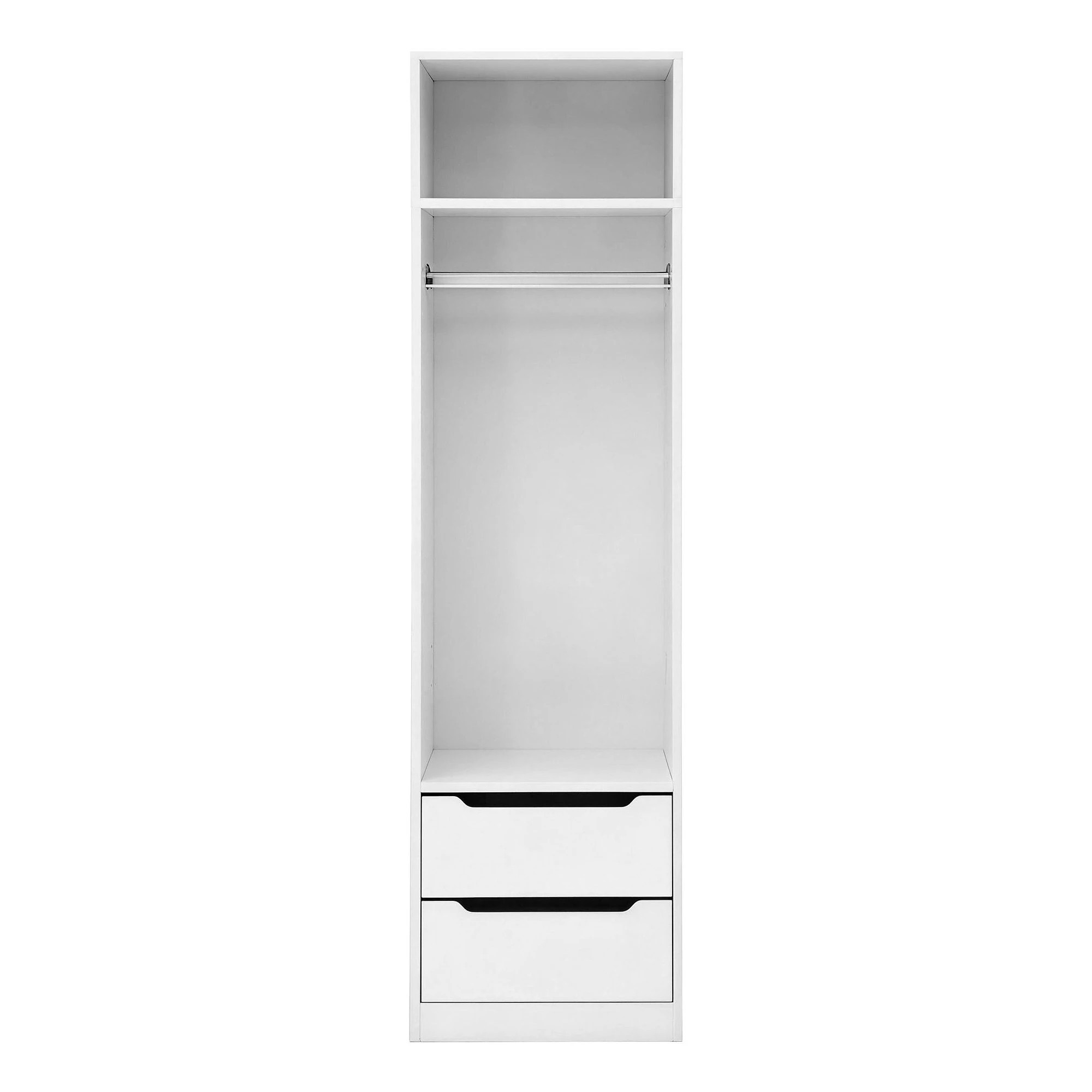4 Artiss Wardrobe Clothes Closet Storage Organizer 2 Drawers 1 Detachable Hanging Rod - White, 4 of 8