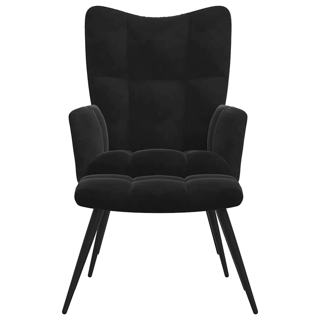 2 Vidaxl Relaxing Chair With Stool, Relaxing Chairs With Stools - Black, 2 of 10