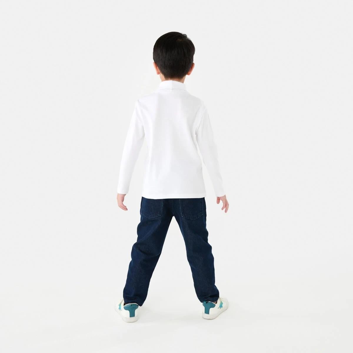 6 Long Sleeve Skivvy Top White, 6 of 8