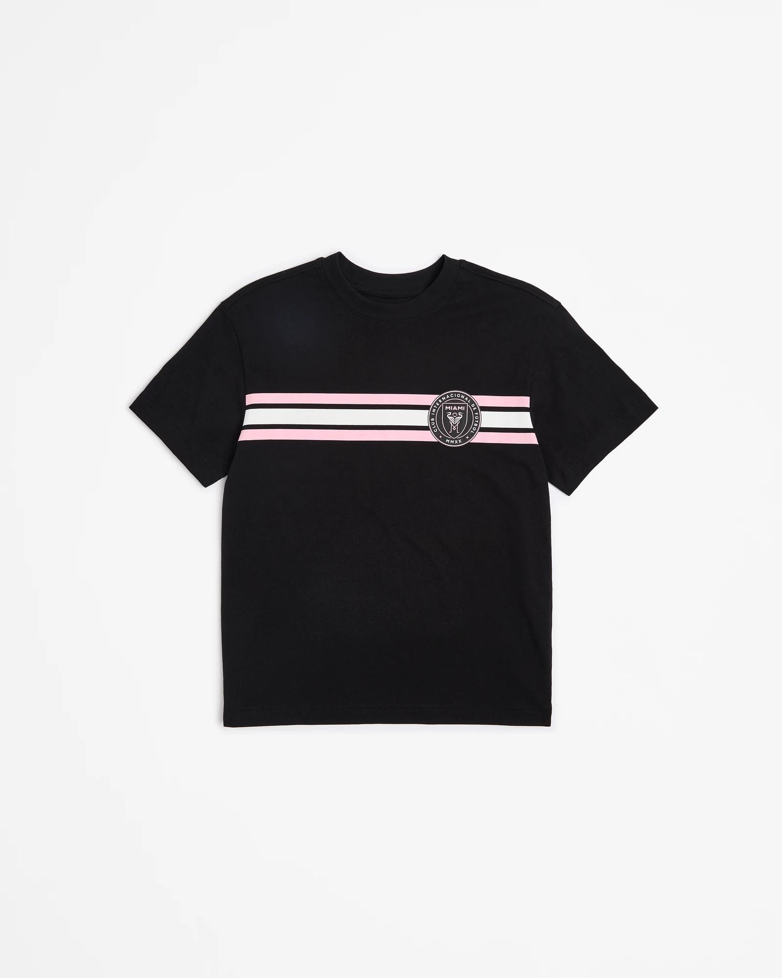 4 Messi Boys' Cotton T-shirt With Miami Print, Black, Size 10 BLACK, 4 of 5